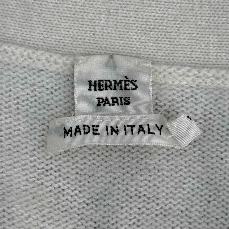 Hermes Hermes Striped Pig Nose 3D Logo Cashmere Long Cardigan Size XXS / US 00 / IT 34 - 5 Thumbnail