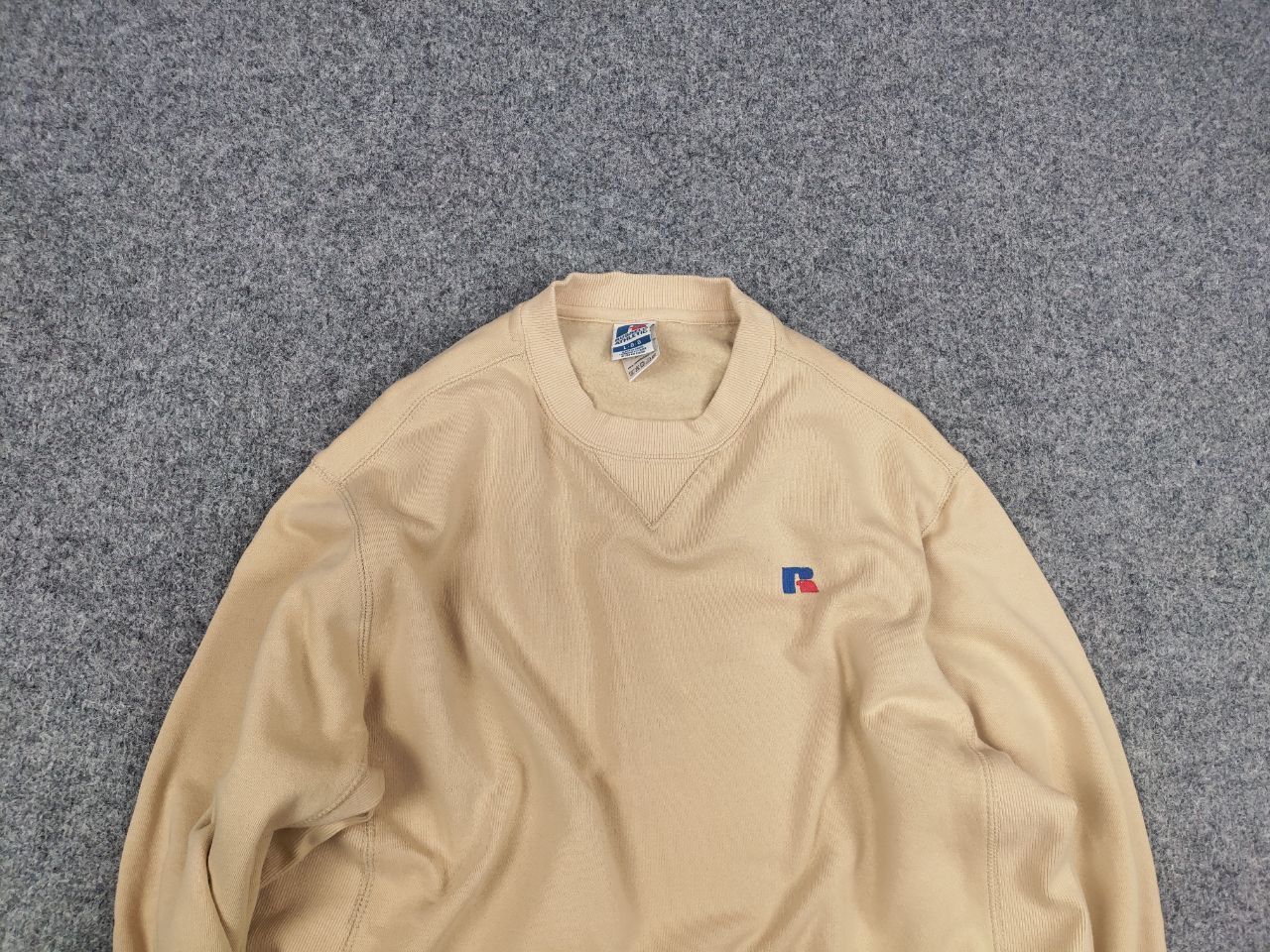 Russell Athletic Vintage 90's Russell Athletic Blank Crew Chek Sweatshirt Size US L / EU 52-54 / 3 - 4 Thumbnail
