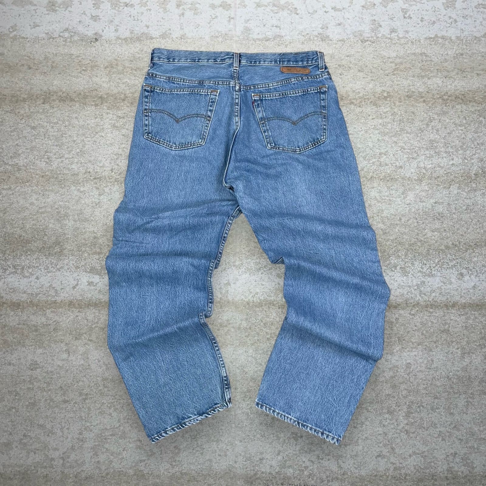 image of Vintage Levis Jeans 501 Made In Usa Straight Medium Wash 80's in Blue, Men's (Size 38)