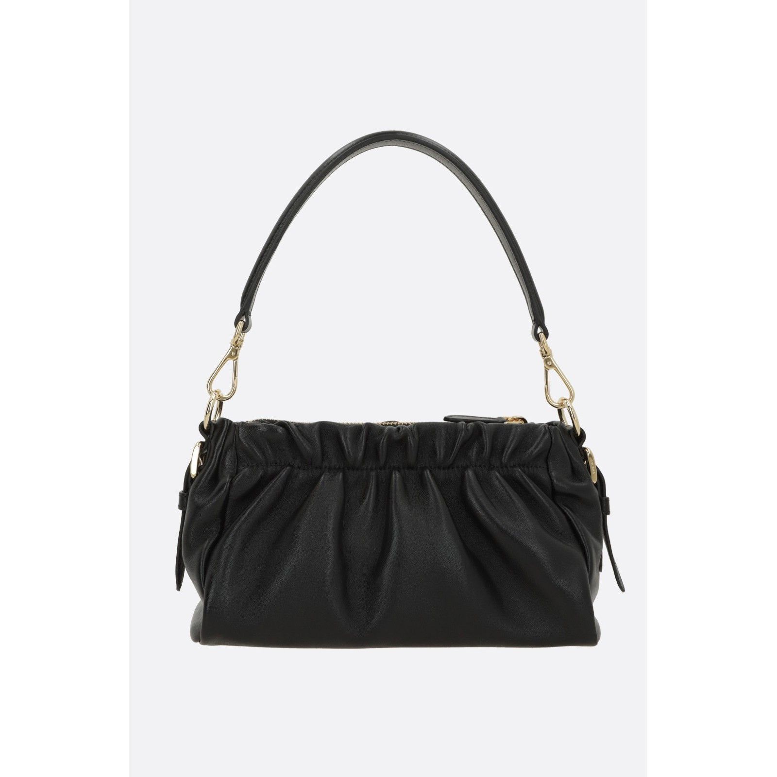Prada PRADA Gathered Black Nappa Leather Shoulder Bag New & Authen Size ONE SIZE - 3 Thumbnail