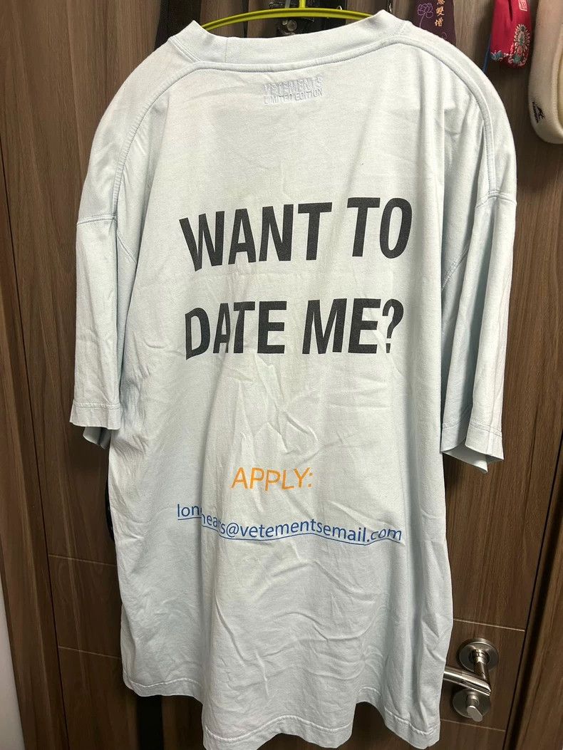Vetements Vetements Want to date me short sleeves 2506-Nextarrow Size US XS / EU 42 / 0 - 2 Thumbnail