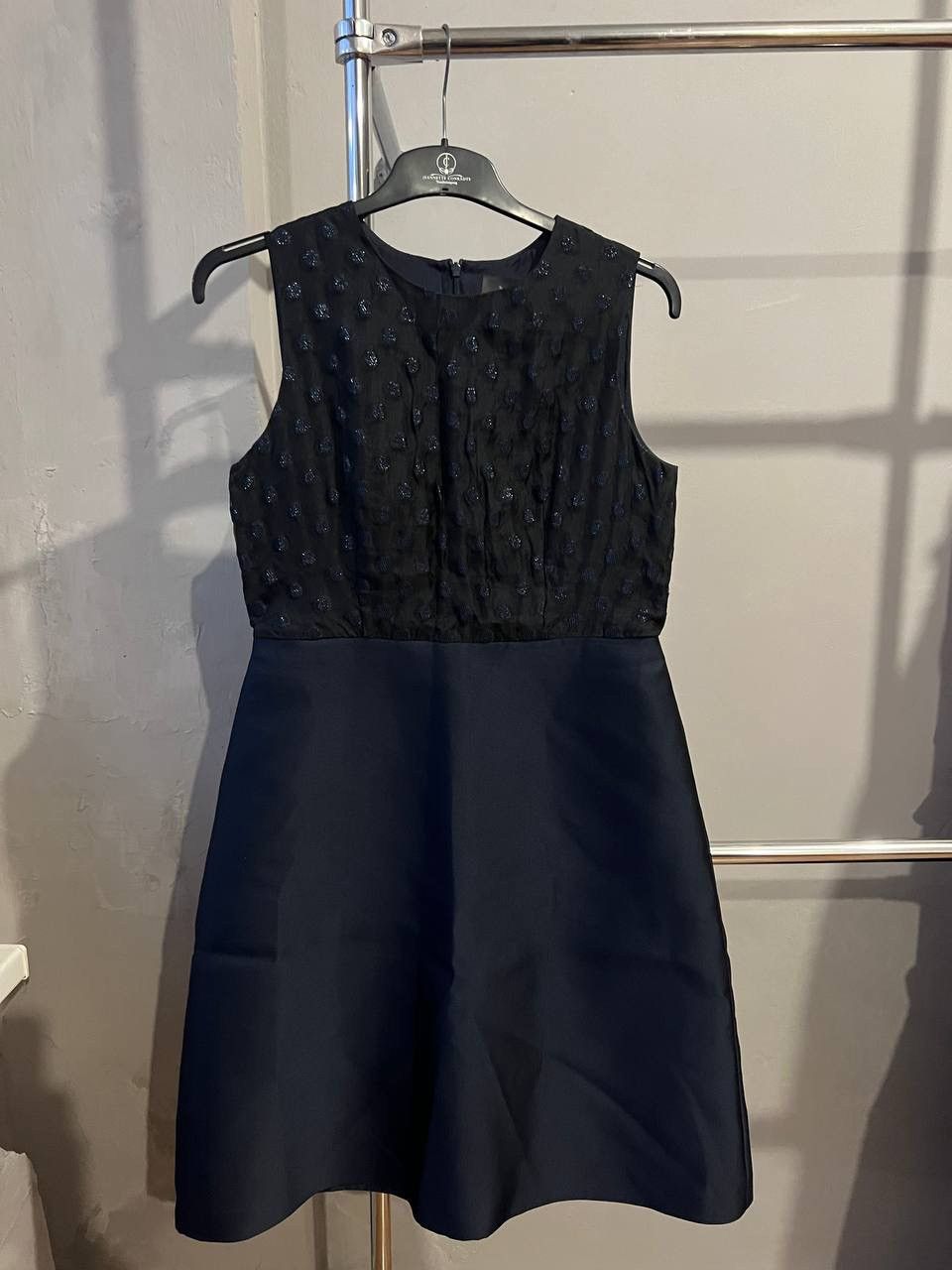 Max Mara PIANOFORTE BY MAX MARA NAVY SOLID EVENING MIDI DRESS SZ US12 Size XL / US 12-14 / IT 48-50 - 2 Thumbnail
