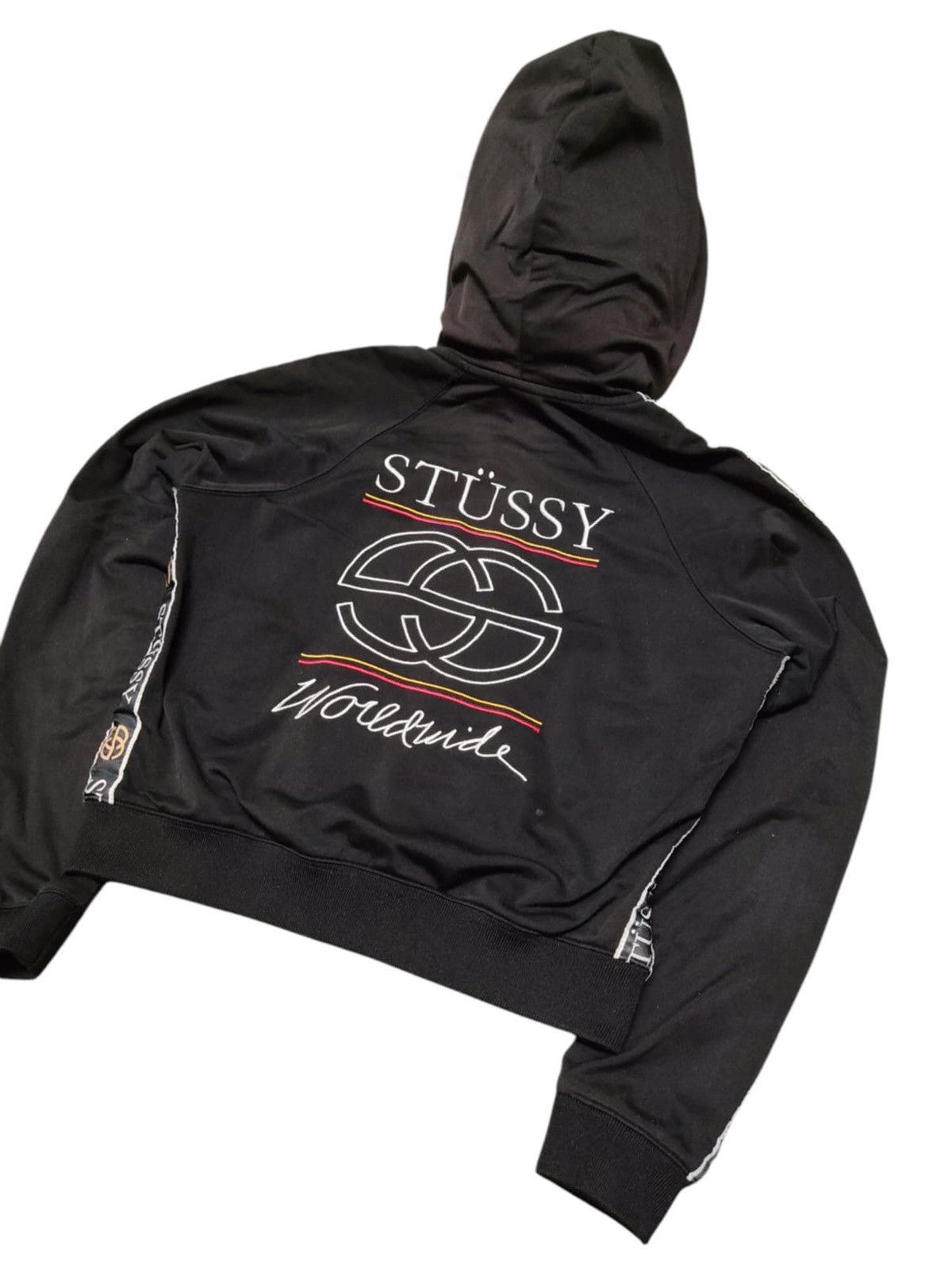 Stussy × Vintage VINTAGE Stussy Worldwide X Gucci Crop Hoodie Jacket Size M / US 6-8 / IT 42-44 - 11 Thumbnail