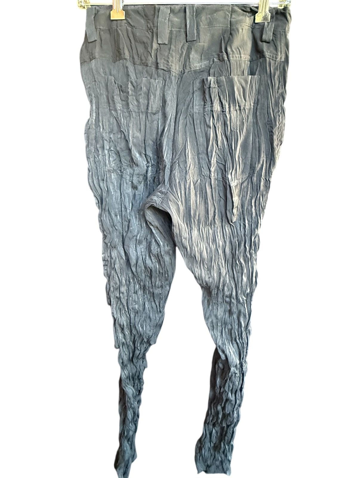 Issey Miyake Vintage 90’s Issey Miyake black crinkle trousers Size Small Size 29" - 7 Thumbnail