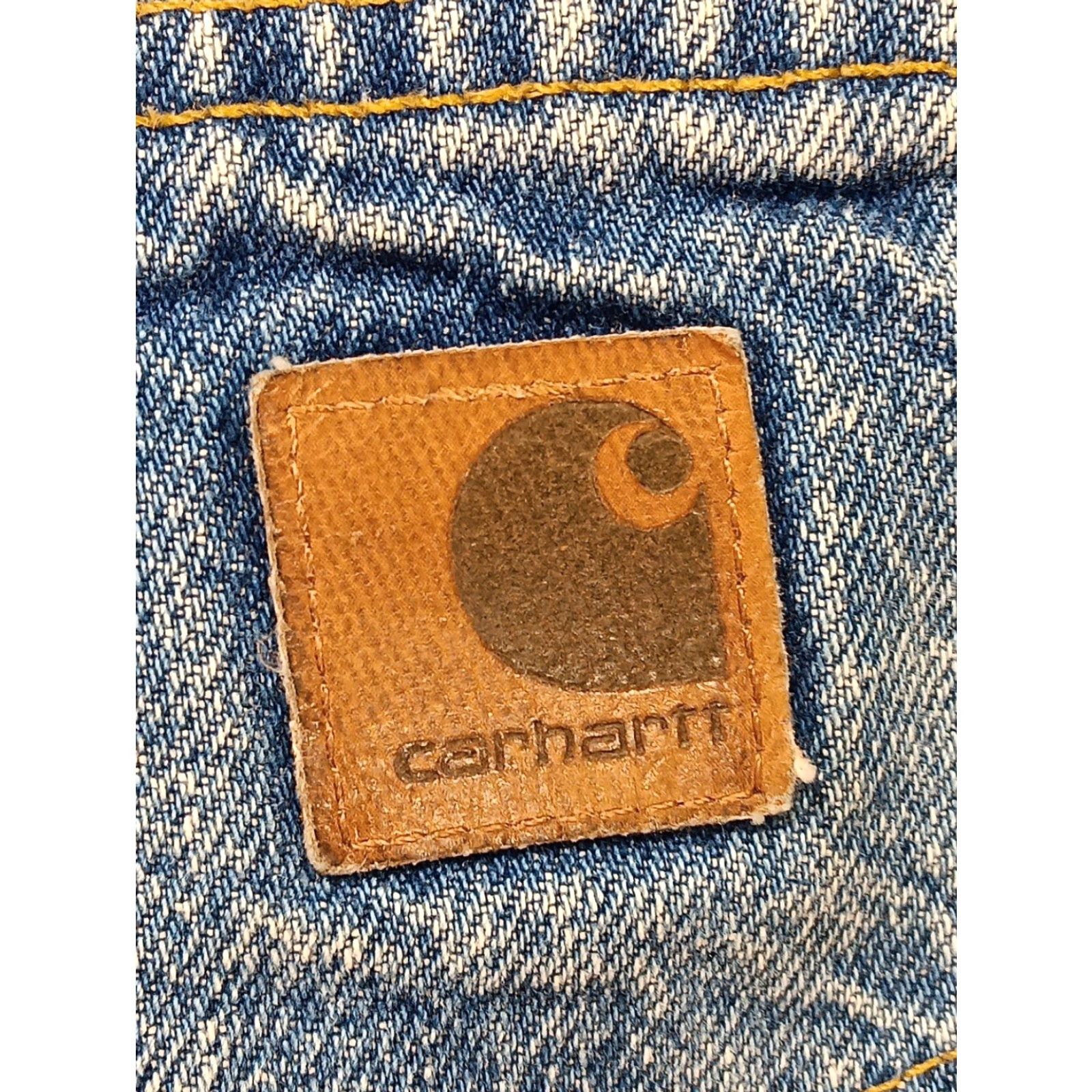Carhartt VINTAGE Carhartt B21DST Jeans 40X30 Blue Denim Flannel Lined Medium Wash Mens Size US 40 / EU 56 - 5 Thumbnail