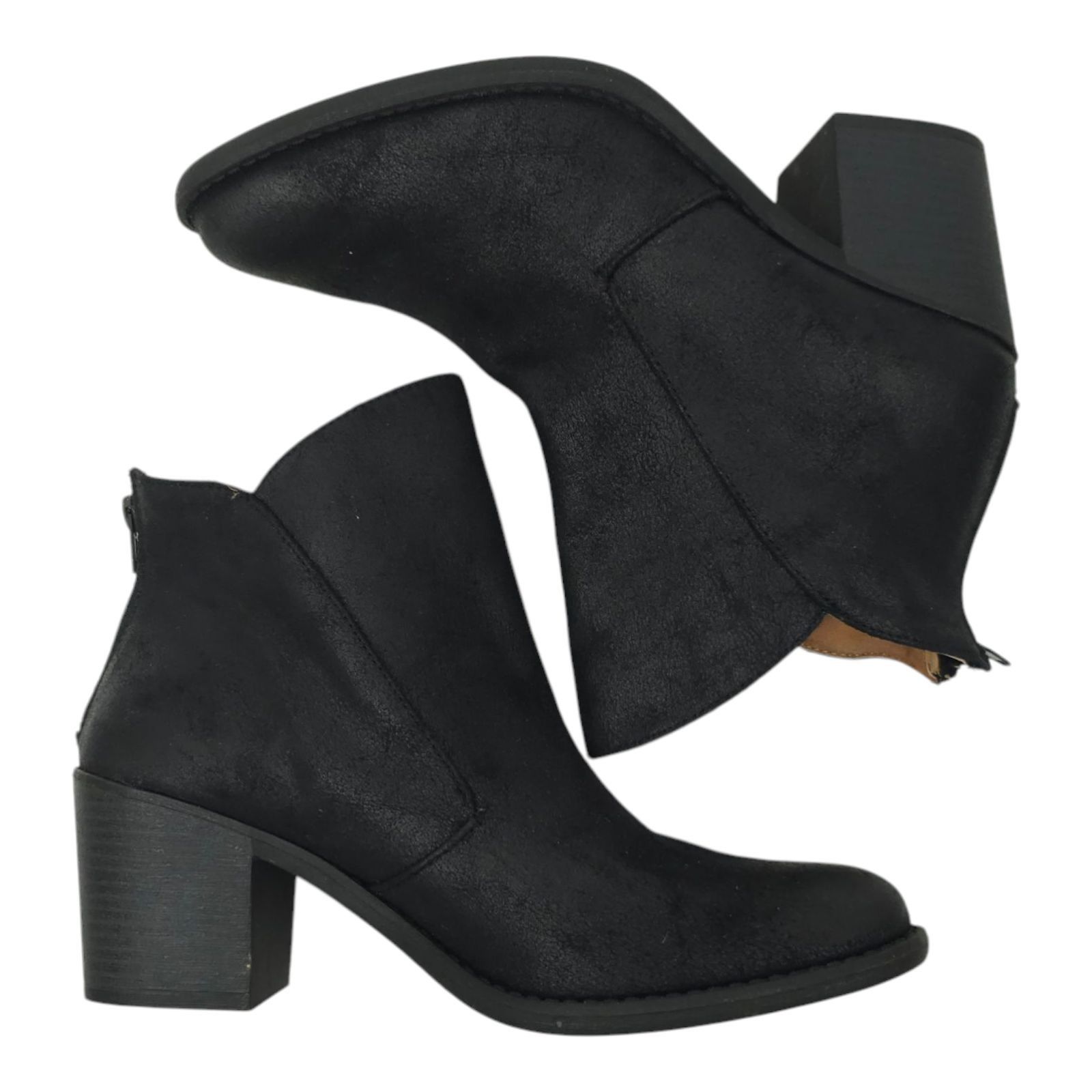 Other Qupid Ankle Boot Women Size 9 Chunky Block Heel Faux Suede Size US 9 / IT 39 - 10 Thumbnail