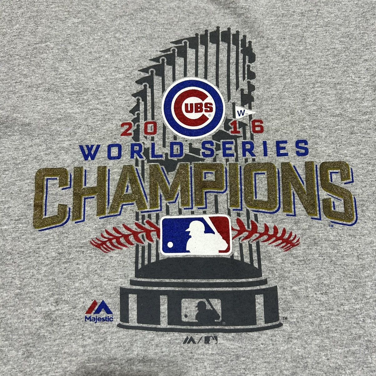 MLB Chicago Cubs 2016 World Series Champions Shirt Medium Gray Size US M / EU 48-50 / 2 - 2 Thumbnail