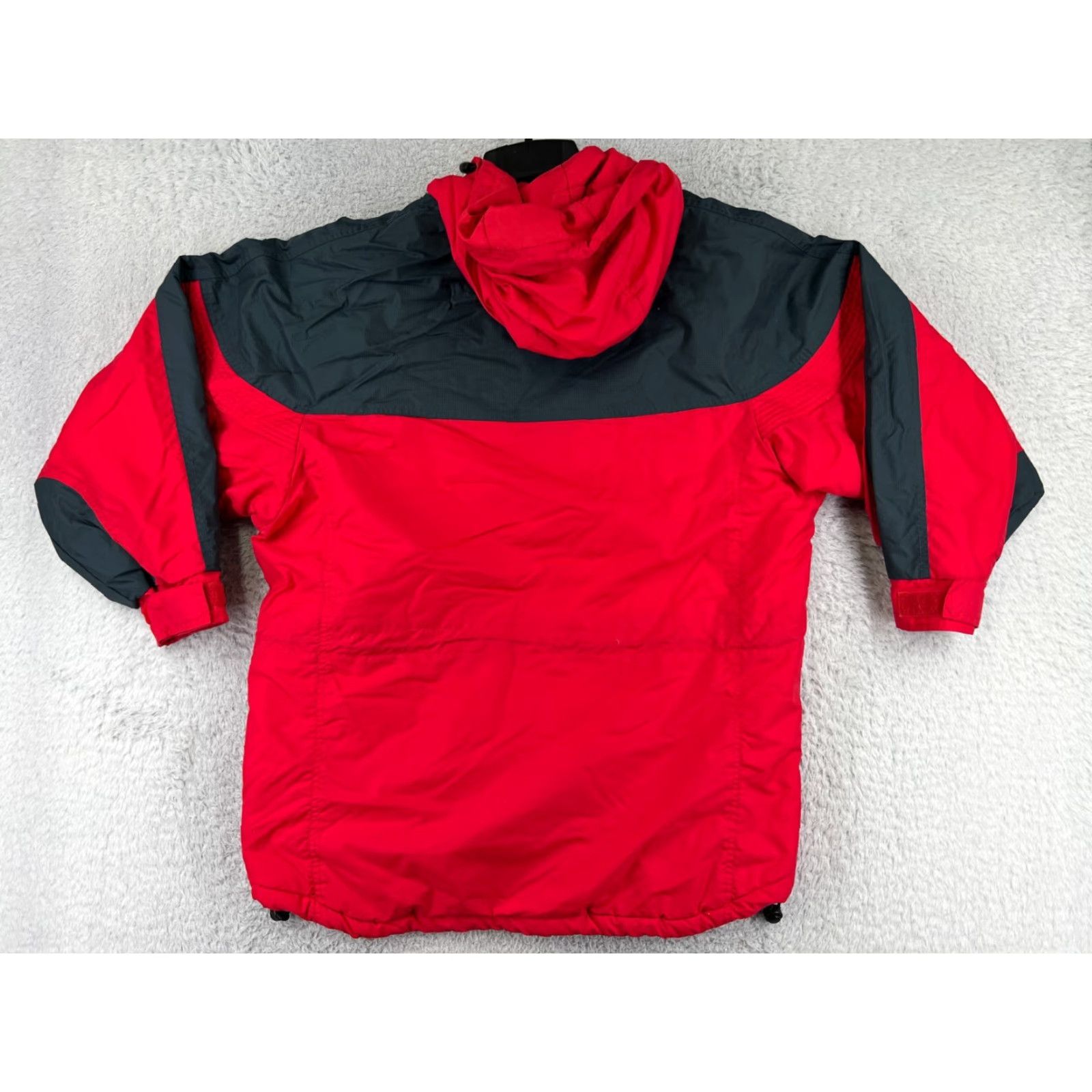 Etro Columbia Womens Medium Red Windbreaker Hooded Full Zip Retro 90s Style Jacket Size M / US 6-8 / IT 42-44 - 2 Thumbnail