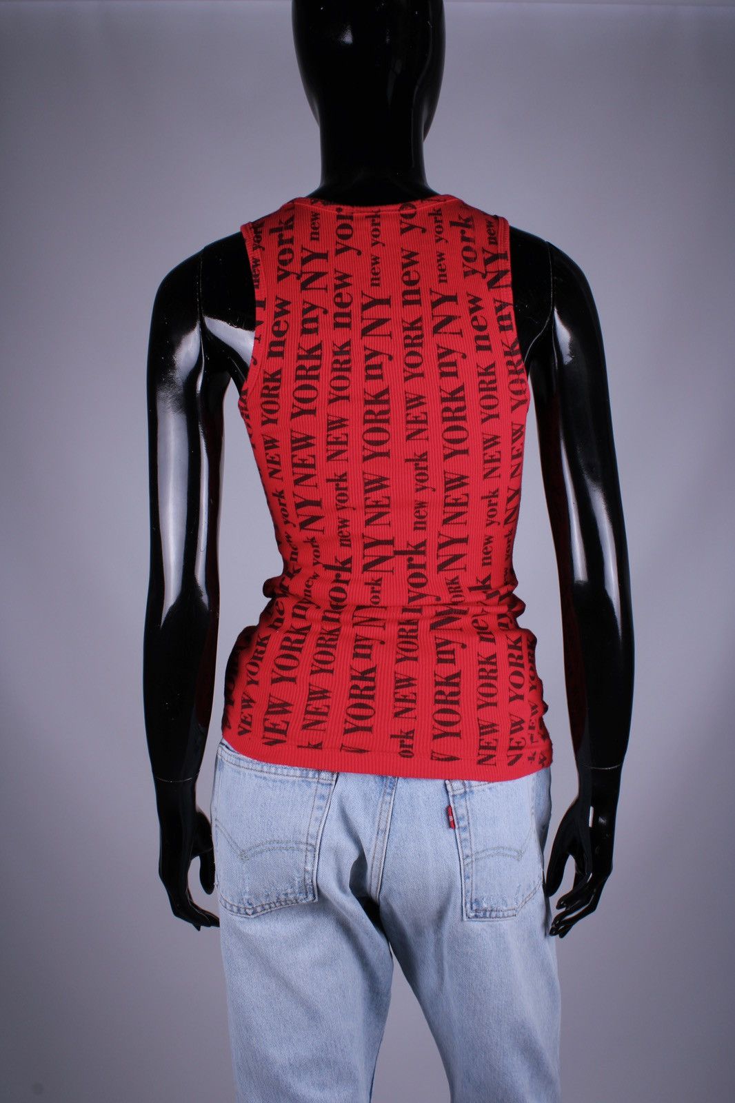 Vintage M&M's World Vintage New York Cotton Stretches Red Tank Top Size M / US 6-8 / IT 42-44 - 7 Thumbnail