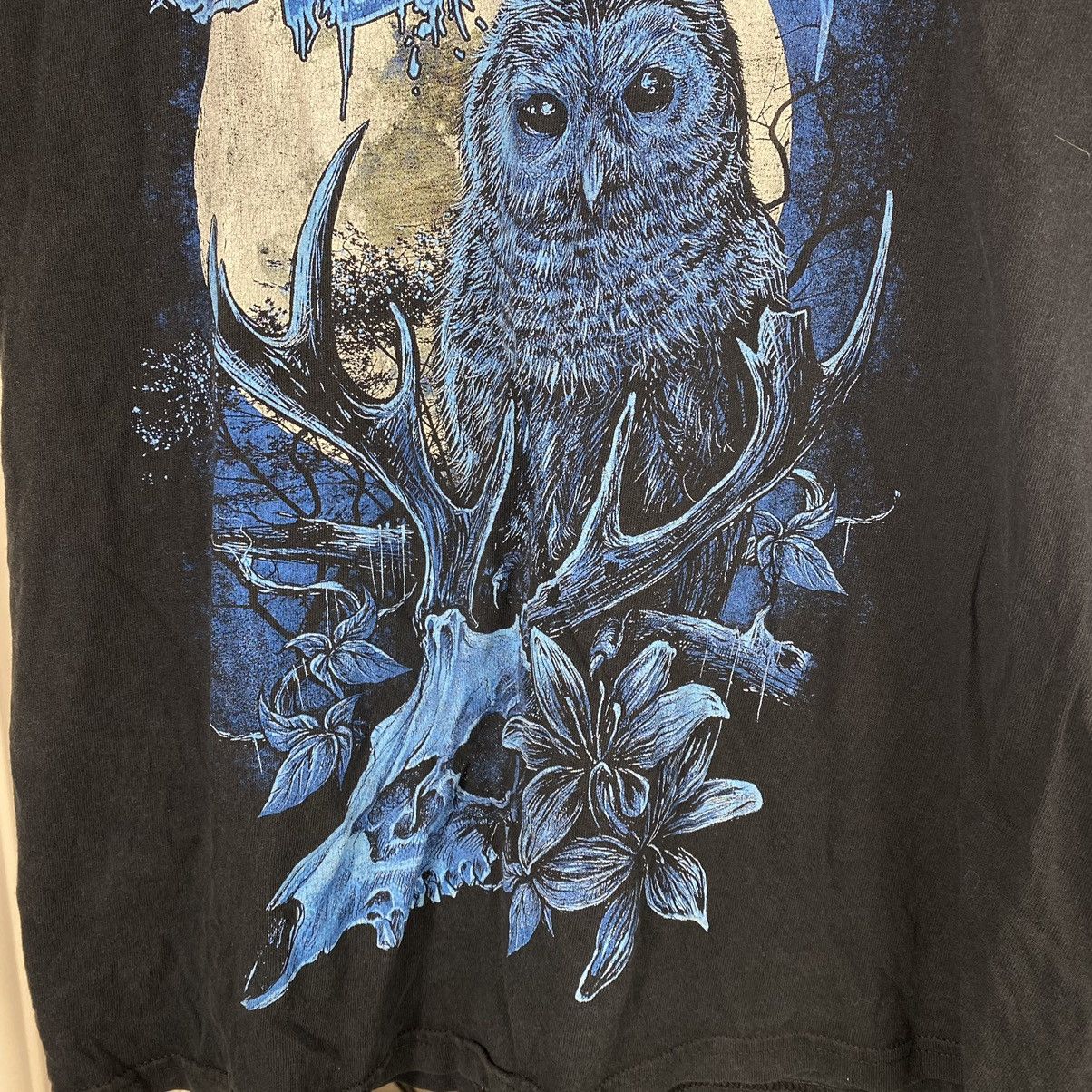 Band Tees SUICIDE SILENCE Y2K OWL PRINT FADED T SHIRT Size US L / EU 52-54 / 3 - 3 Thumbnail