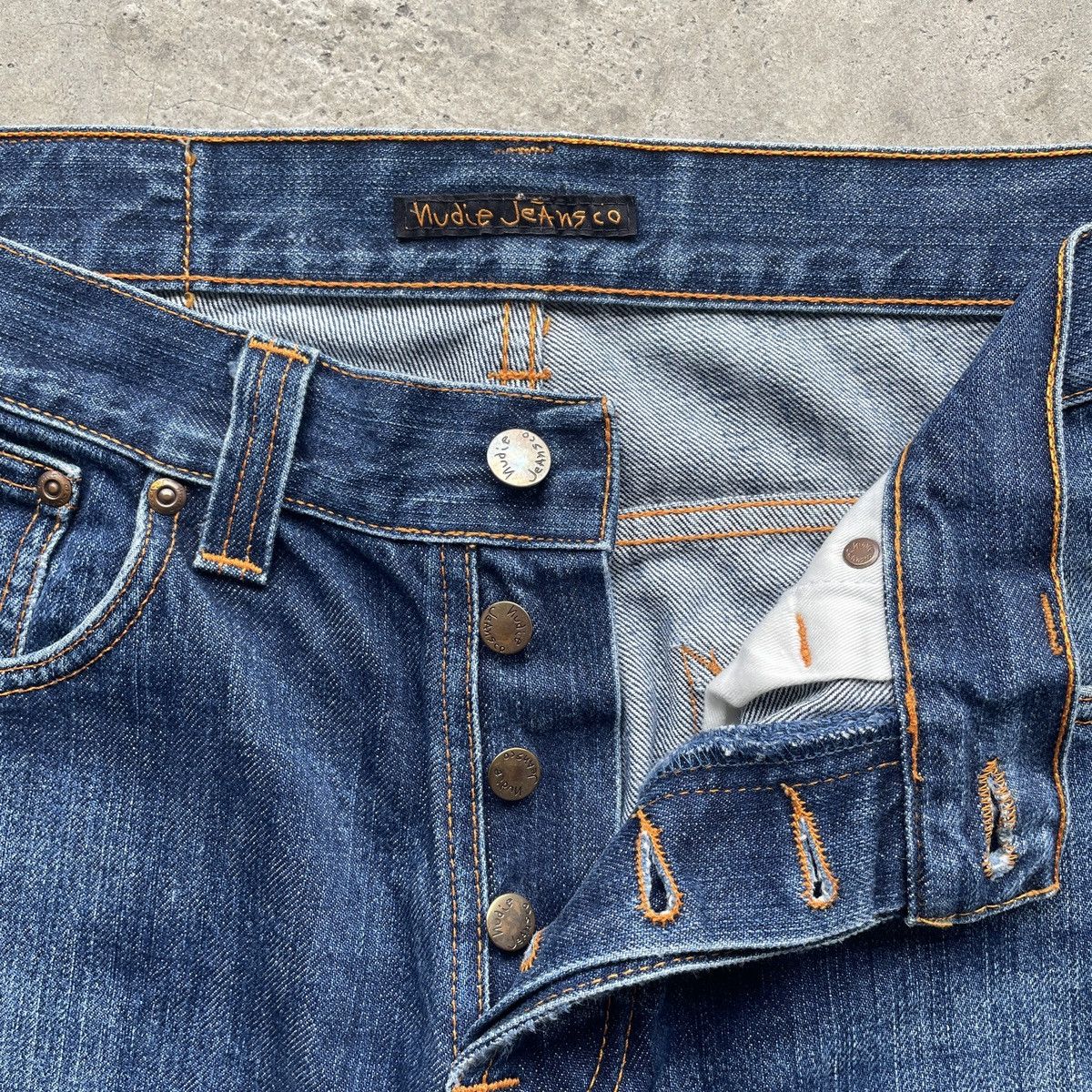 Nudie Jeans W32x31 Vintage Nudie Jeans Faded FlyButton Denim Pants Size US 32 / EU 48 - 6 Thumbnail