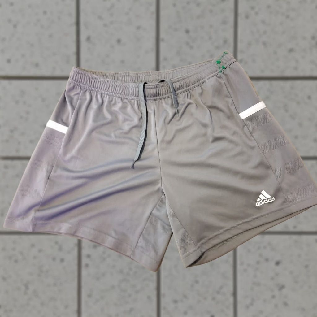 Adidas Mens adidas Athletic Shorts L Large Gray Gym Workout Size US 33 - 1 Thumbnail
