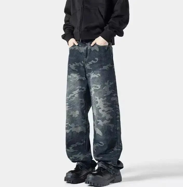 Japanese Brand Streetwear Camouflage Straight Hip Hop Jeans Pants Size US 32 / EU 48 - 6 Thumbnail