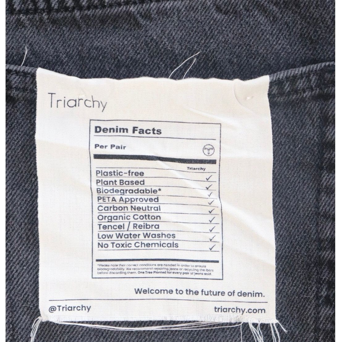 Designer NWT Triarchy Black Denim Jeans Size 29 Size 29" - 12 Thumbnail