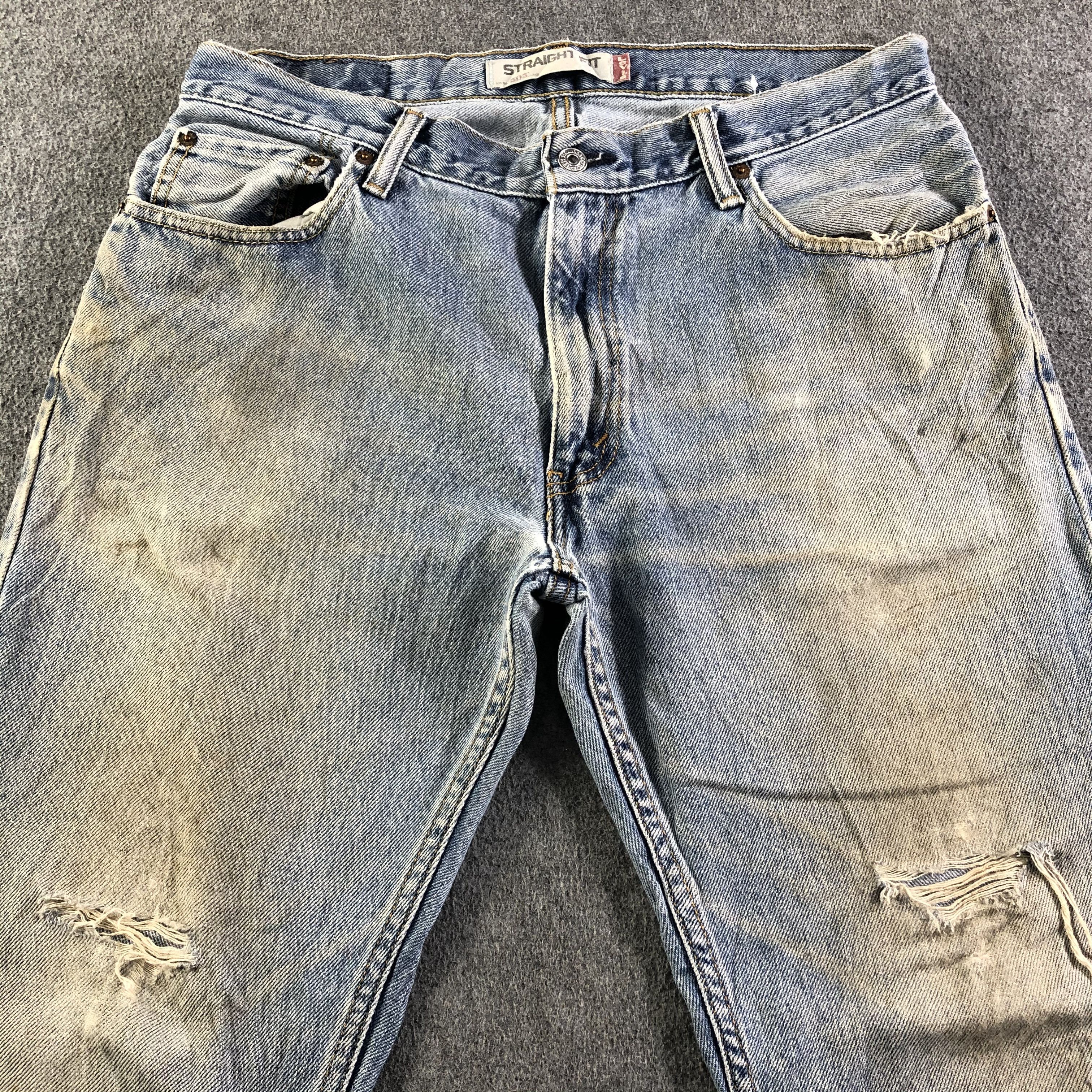 Levi's Vintage Light Wash Levis 505 Jeans-J4222 Size US 35 - 3 Thumbnail