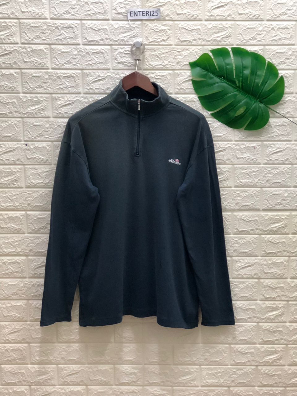 Ellesse Vintage Ellesse Half Zipper Sweatshirt Sweater Size US L / EU 52-54 / 3 - 1 Thumbnail