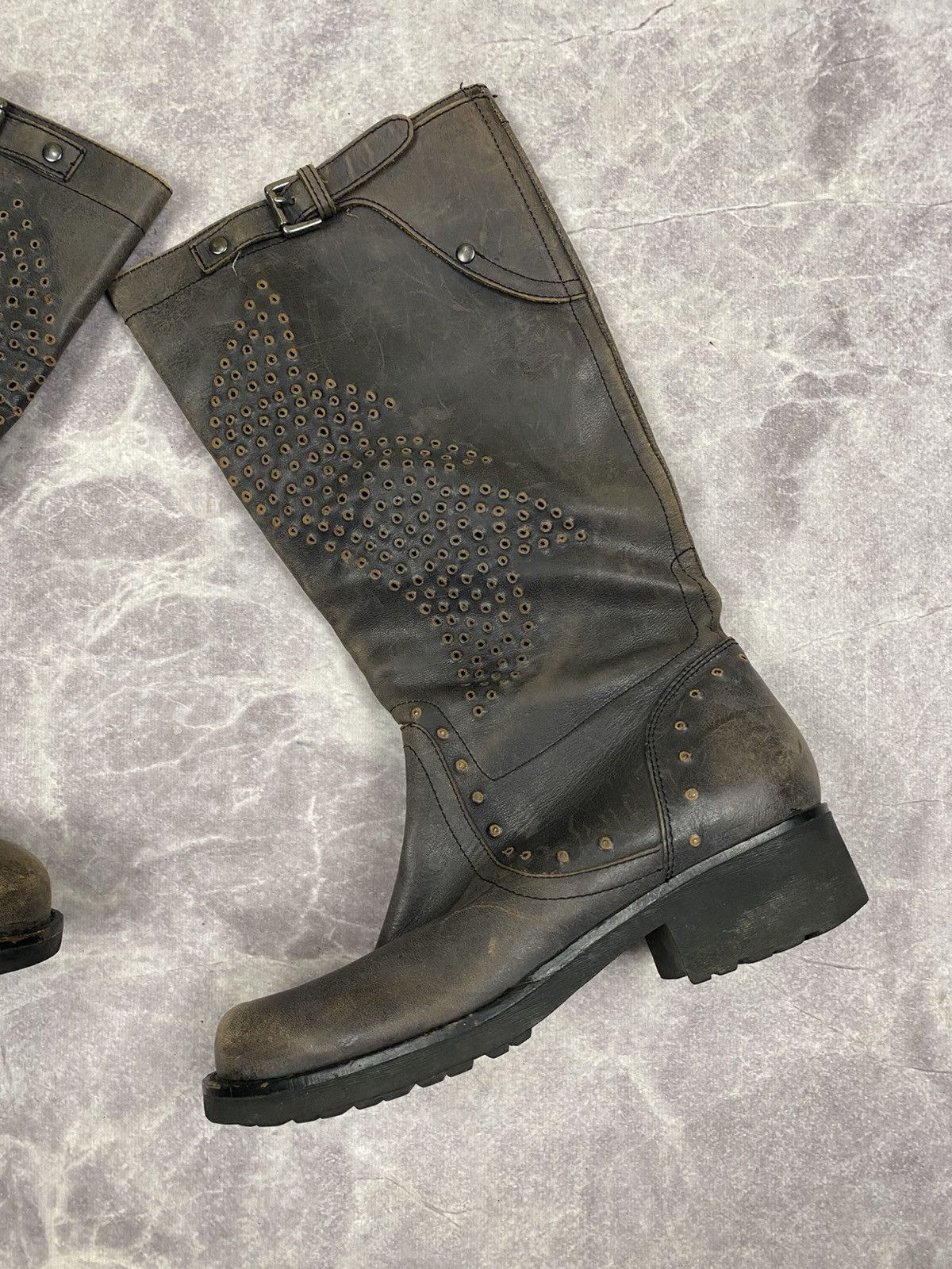 ASH ASH Leather Perforations High Avantgarde Boots Size: 36 Size US 6 / IT 36 - 3 Thumbnail