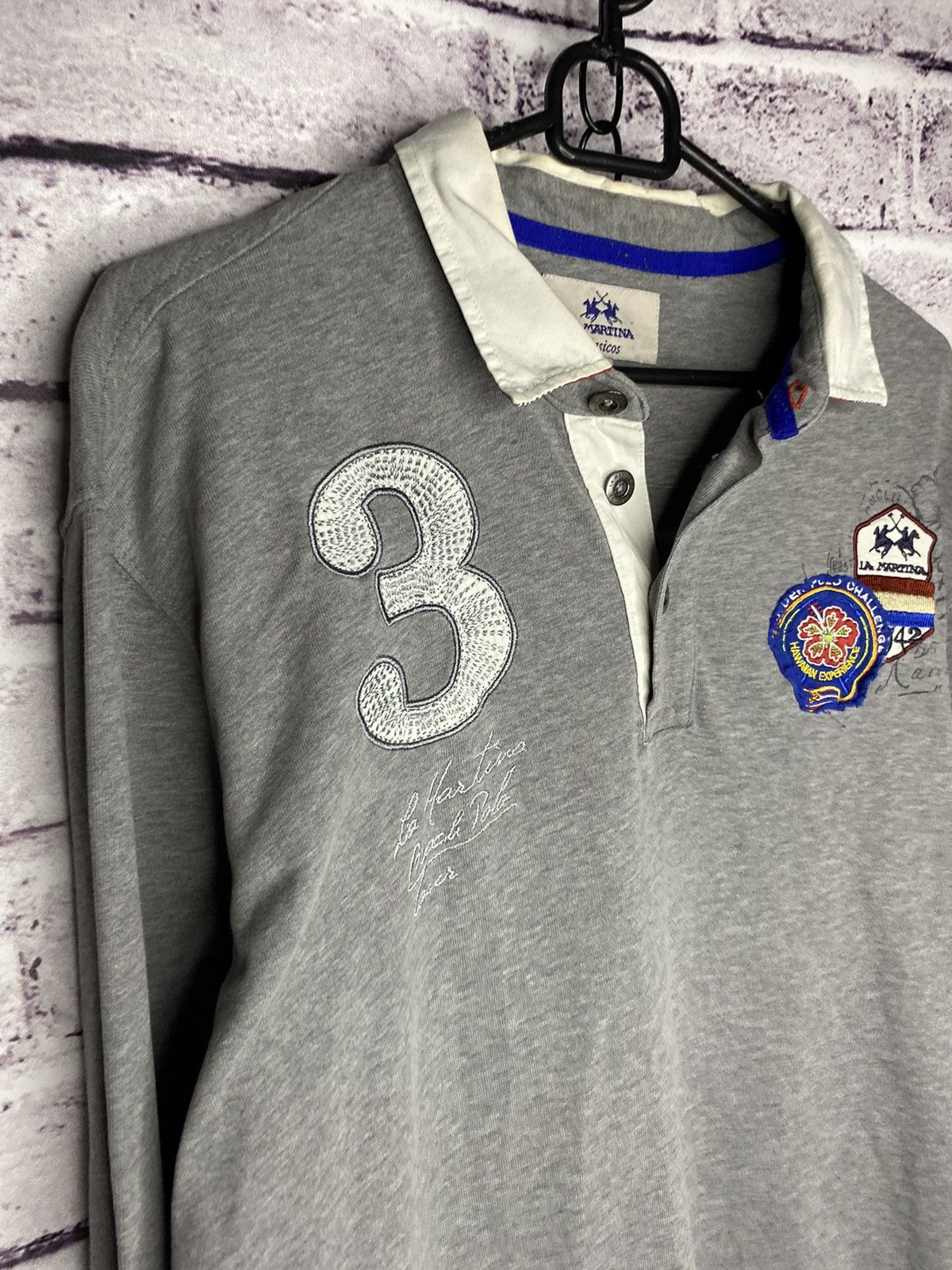 La Martina MENS Vintage La Martina Luxury Rugby Long Sleeve T-Shirt Size US XL / EU 56 / 4 - 2 Thumbnail
