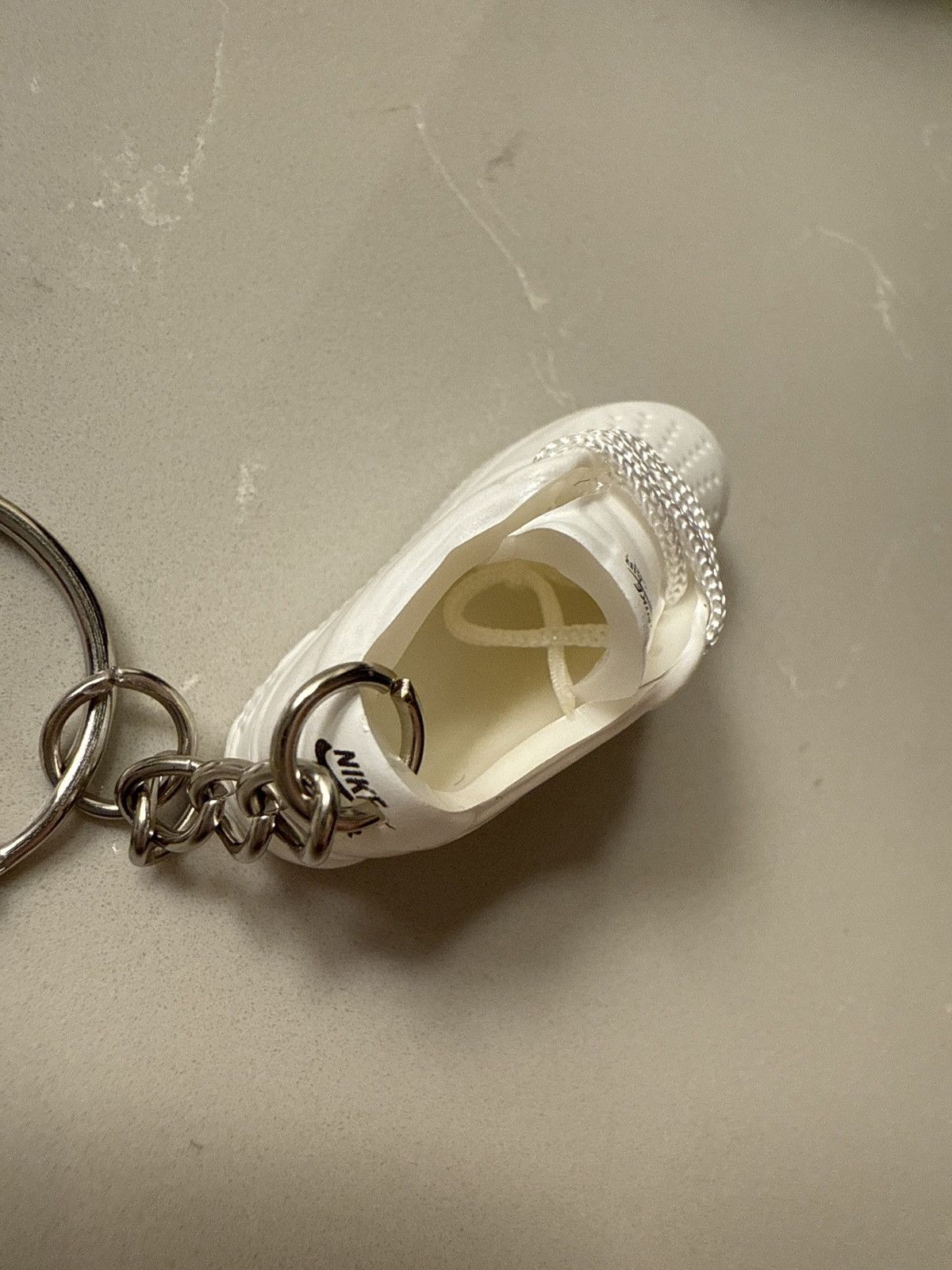 Nike 3D Mini Sneaker, Nike AF1 triple white, keychain shoe NEW! Size ONE SIZE - 12 Thumbnail