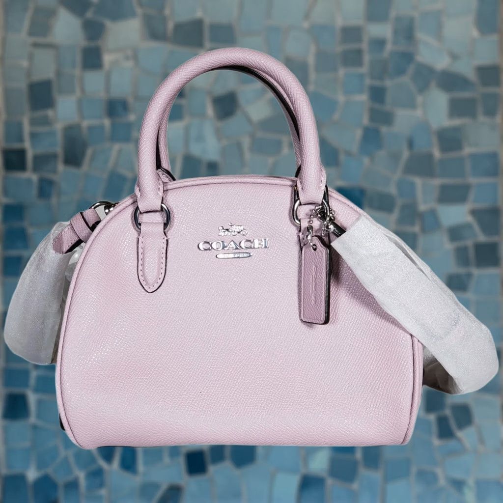 Coach COACH Sydney Satchel Crossbody Bag Ice Purple Crossgrain Leather CA202 New Women's Crossbody Bag Size ONE SIZE - 1 Thumbnail