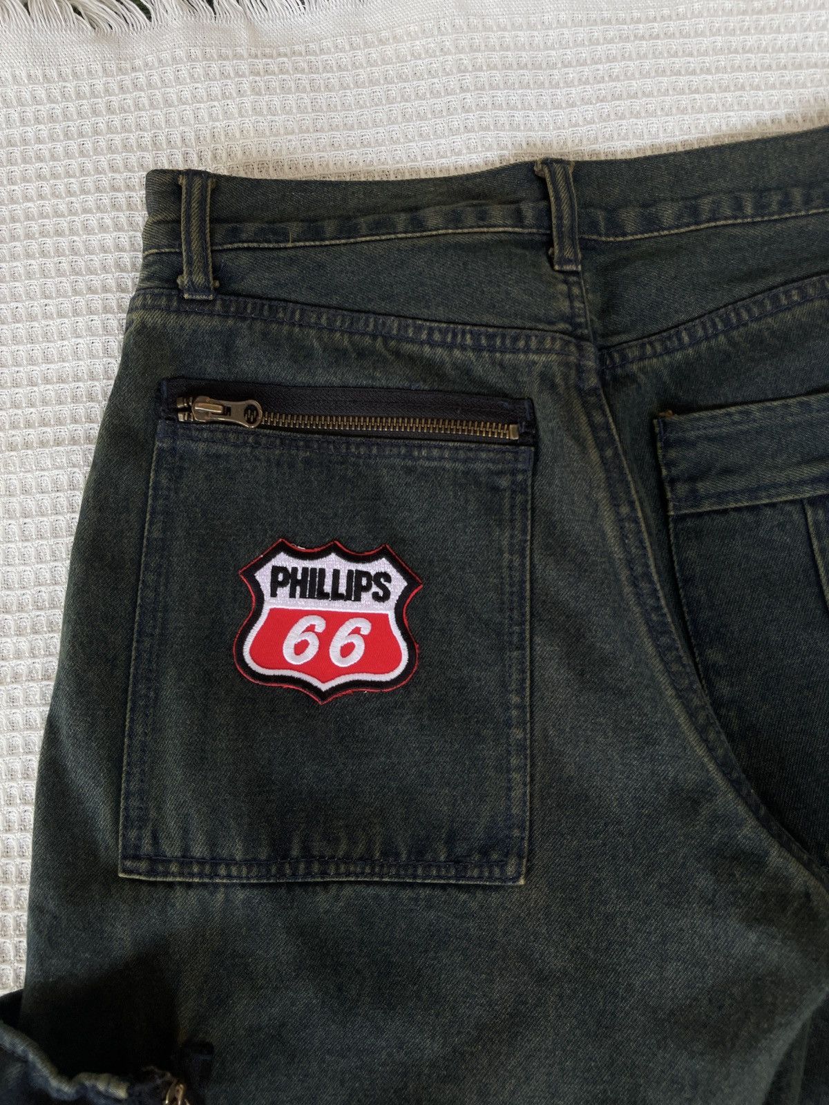 PPFM Vintage Avant Garde🔥PPFM🔥 Zipper Multi Pocket Cargo Jeans Size US 30 / EU 46 - 10 Thumbnail