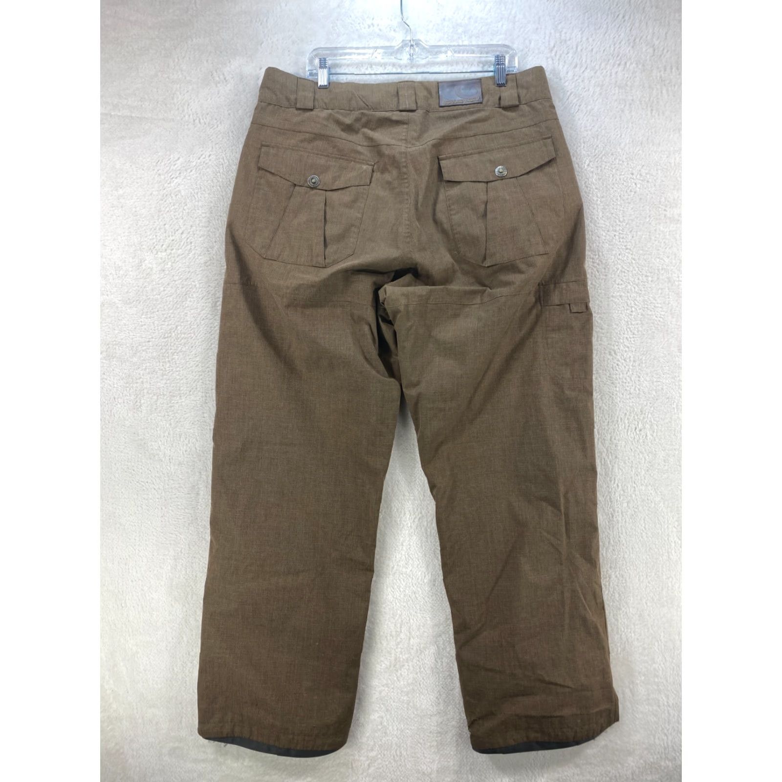 Vintage Solomon Clima Pro Large 10K mm Brown Outdoor Lined Pants Ski Snowboarding Men Large Brown Nylon Lining Polyester Pockets Vintage? Size US 33 - 3 Thumbnail