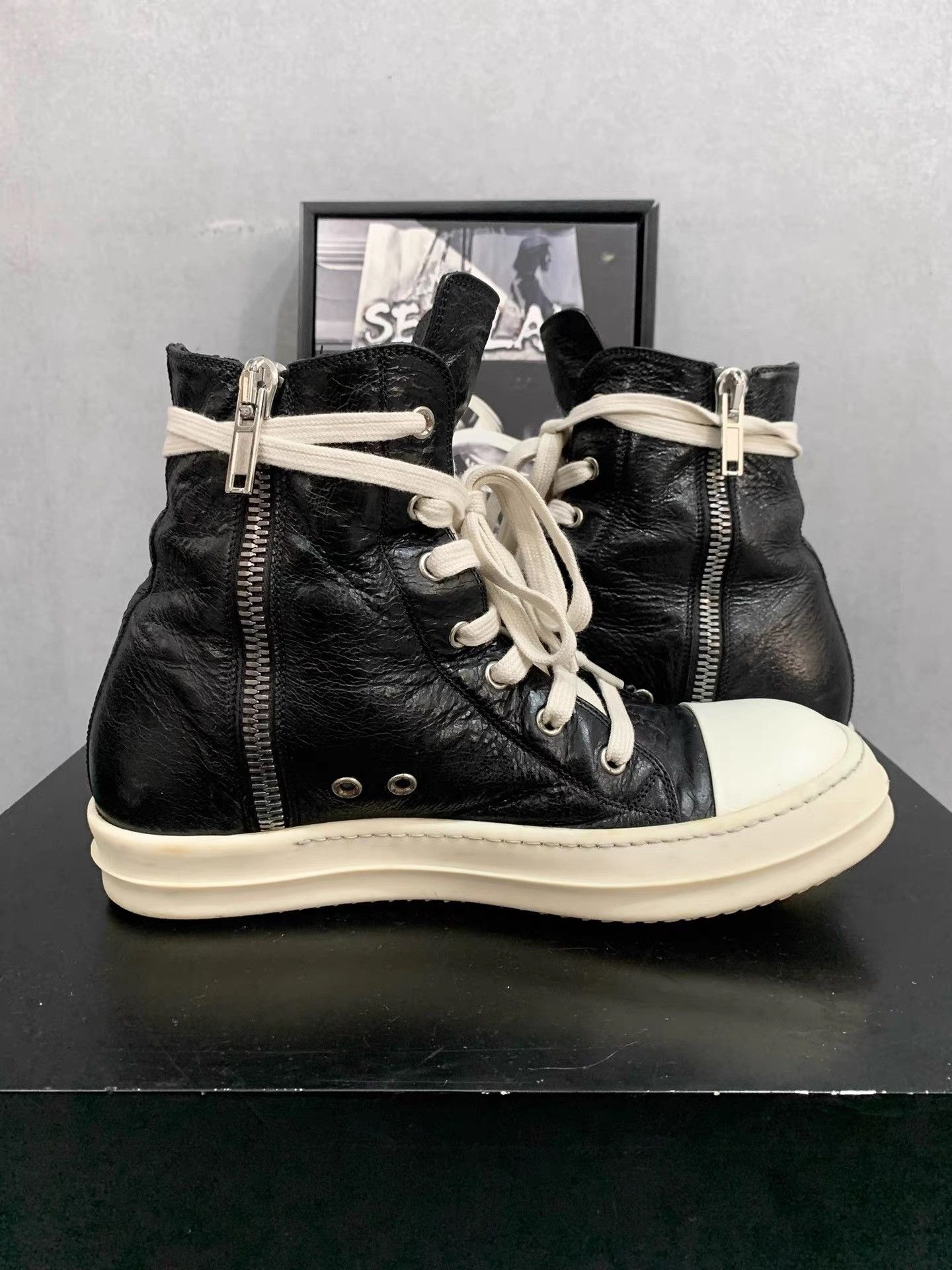 Rick Owens Rick Owens 17SS Crinkled Leather Big Converse K34 Size US 6.5 / EU 39-40 - 5 Thumbnail