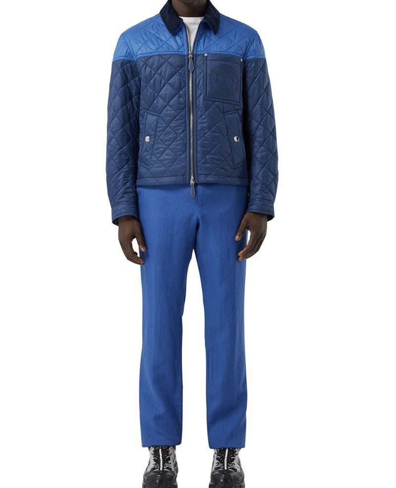 Burberry Burberry Quilted Jacket Two Tones Block Recycled Nylon Blue Size US M / EU 48-50 / 2 - 2 Thumbnail