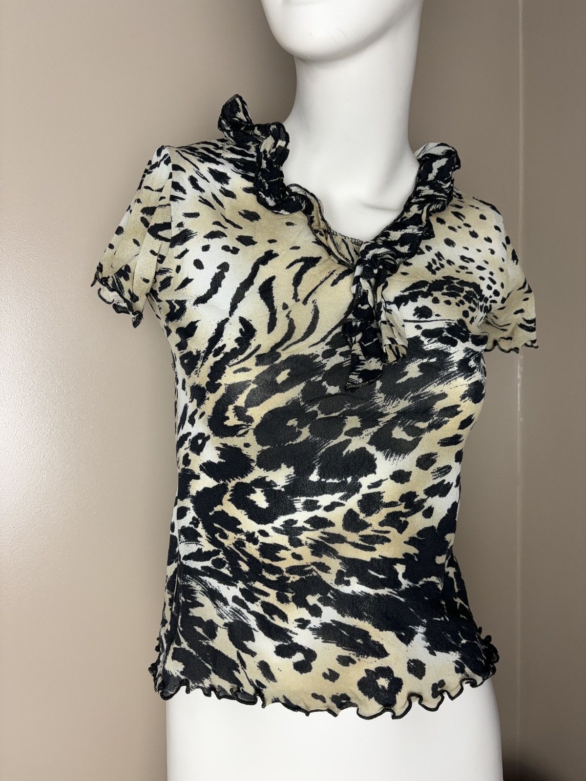 Vintage Mesh leopard vintage printed t-shirt cavalli style Size M / US 6-8 / IT 42-44 - 3 Thumbnail