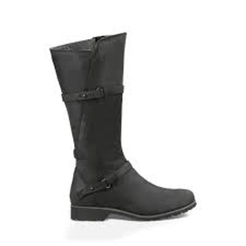 image of Teva De La Vina Boots Buckle Calf Waterproof Leather Black 8, Women's