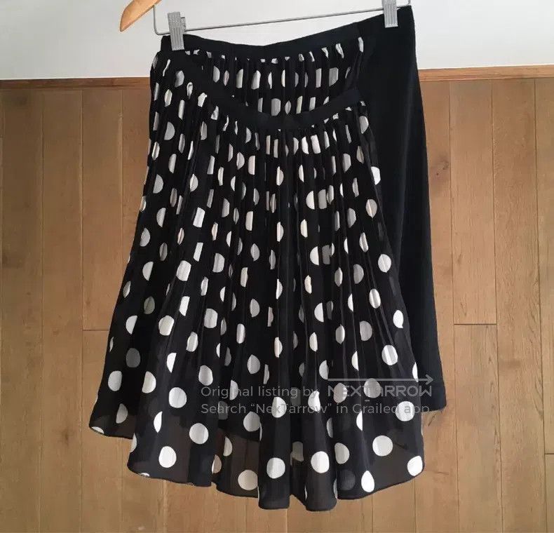 Junya Watanabe JUNYA WATANABE size XS Polka Dot Patchwork Pleated Skirt Size 23" - 1 Thumbnail