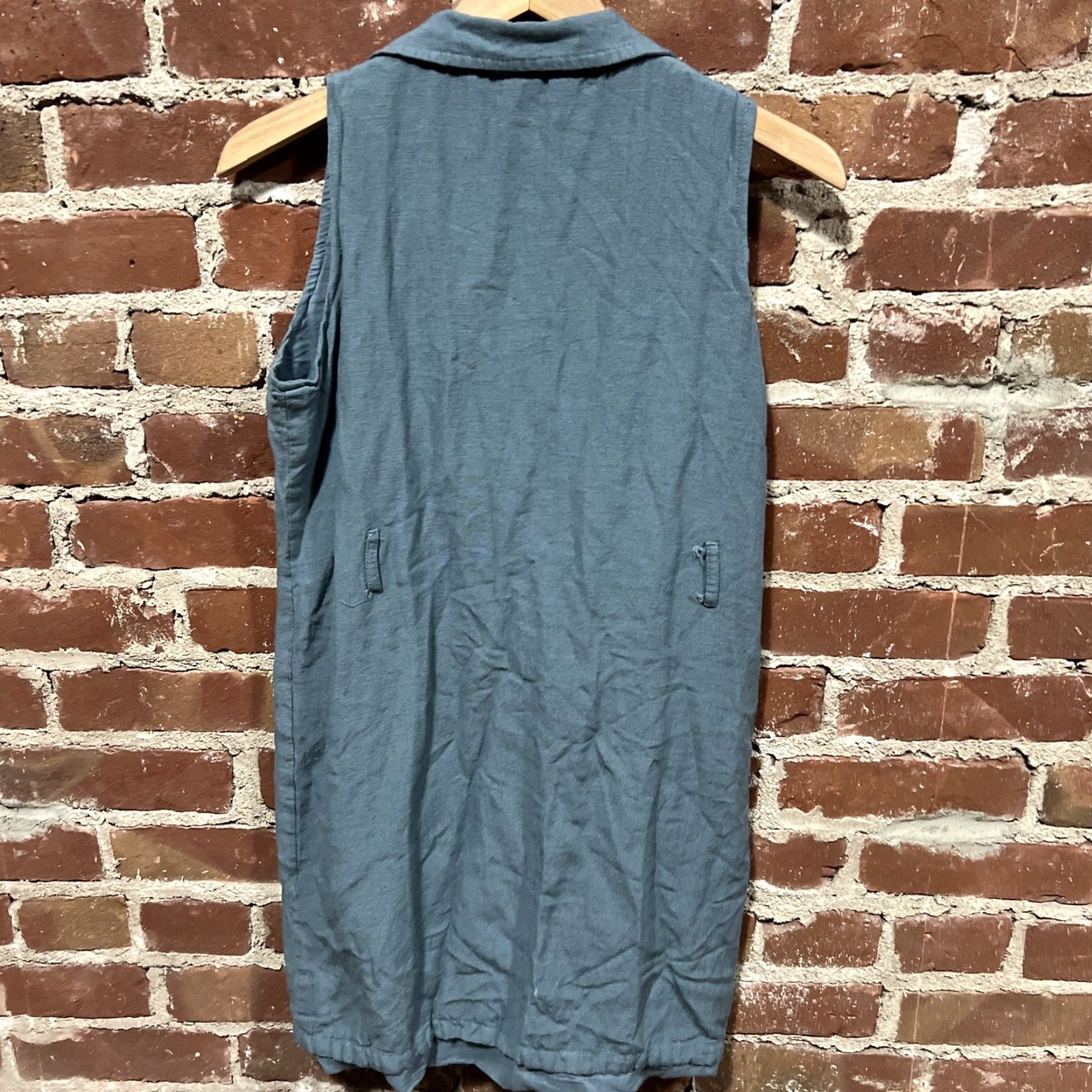 Vintage Sim And Sam Shirt Dress Lightweight Blue Denim Knee Length L Womens Size L / US 10 / IT 46 - 3 Thumbnail