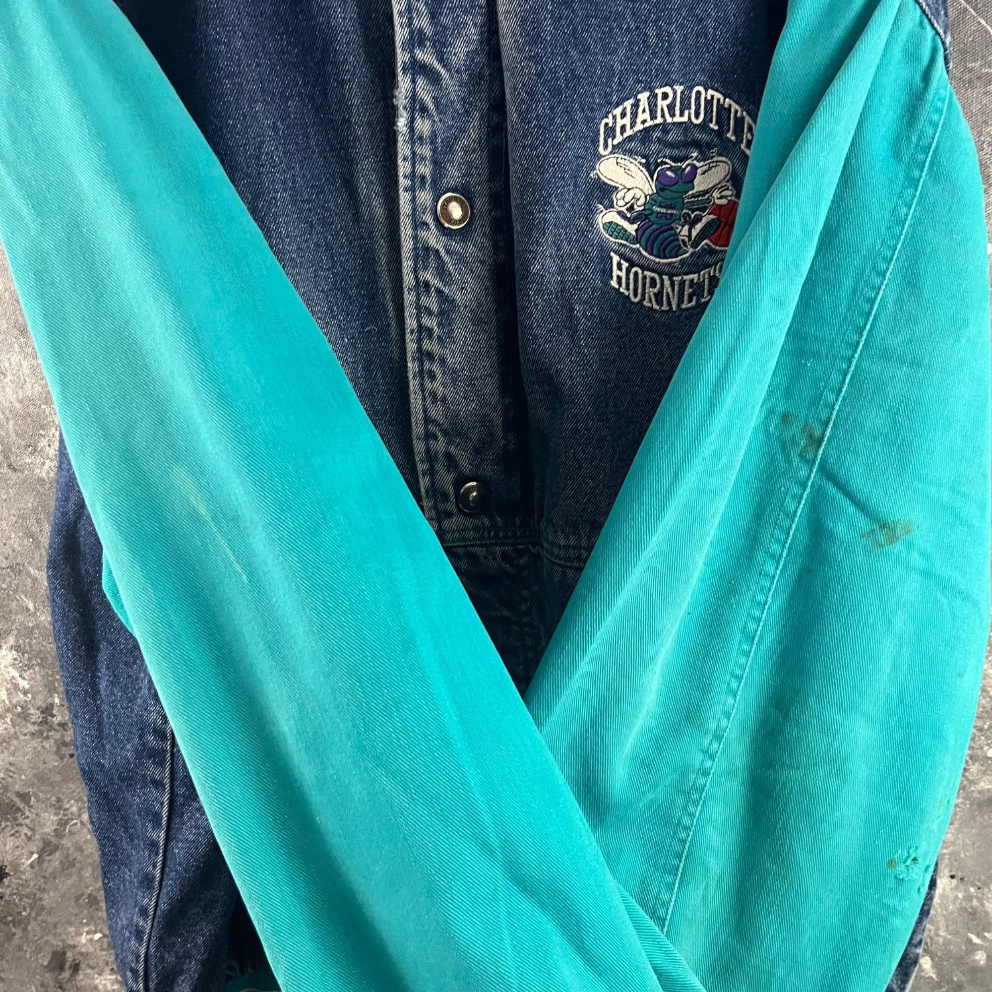 NBA × Starter × Vintage Vintage Charlotte Hornets varsity jacket Size US XXL / EU 58 / 5 - 6 Thumbnail