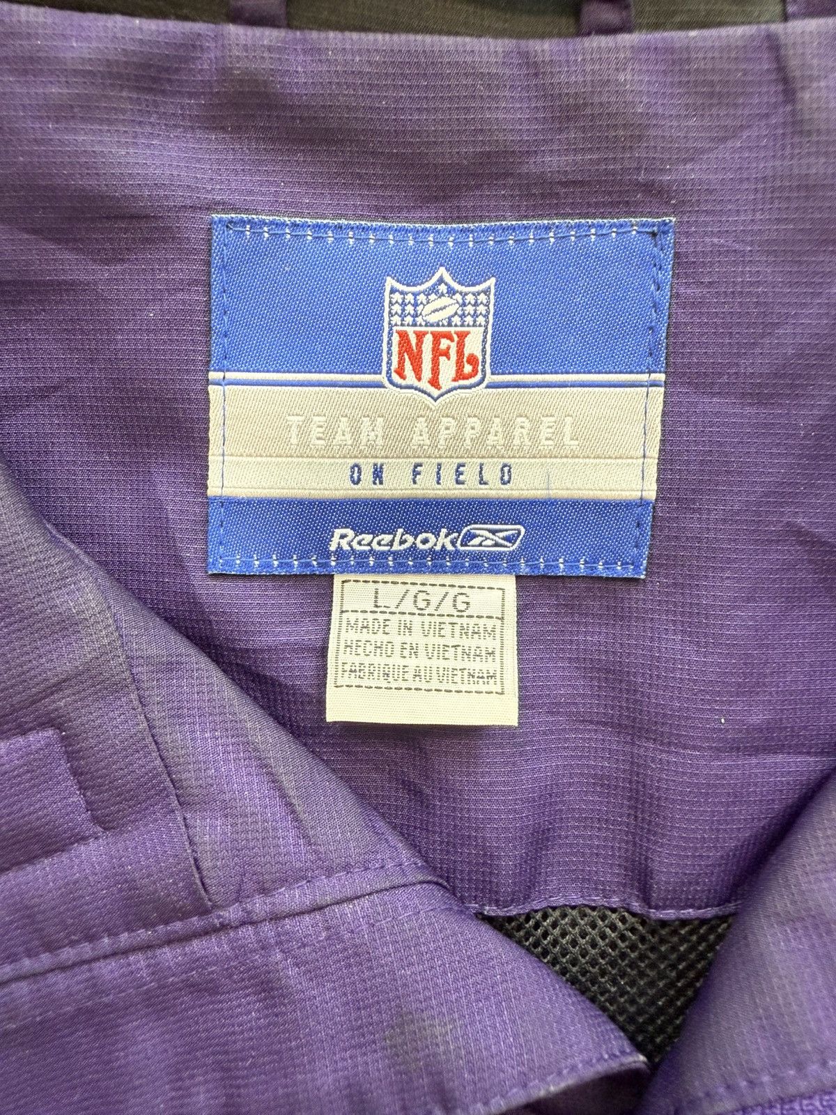 Reebok Vintage Baltimore Ravens Windbreaker Jacket Team Apparel Size US L / EU 52-54 / 3 - 3 Thumbnail