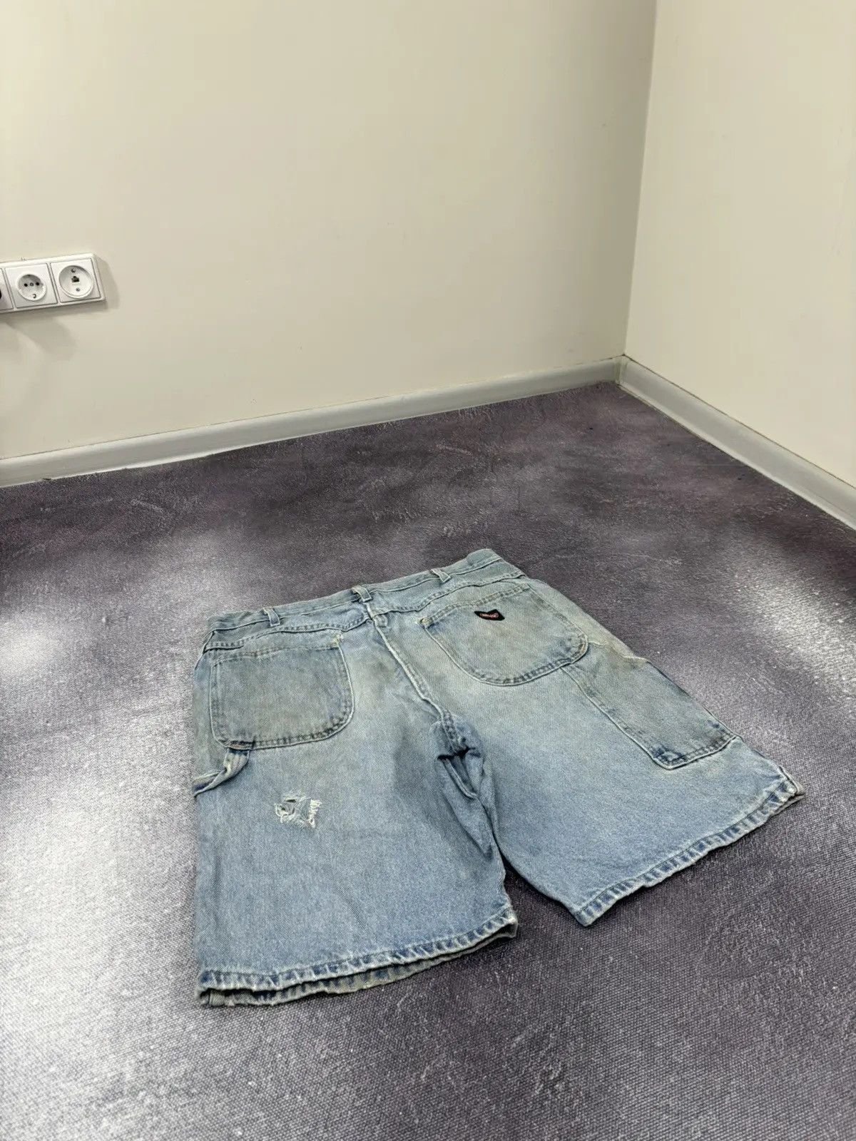 Dickies × Vintage Vintage Dickies USA Distressed Denim Baggy Shorts Jorts Size US 38 / EU 54 - 3 Thumbnail