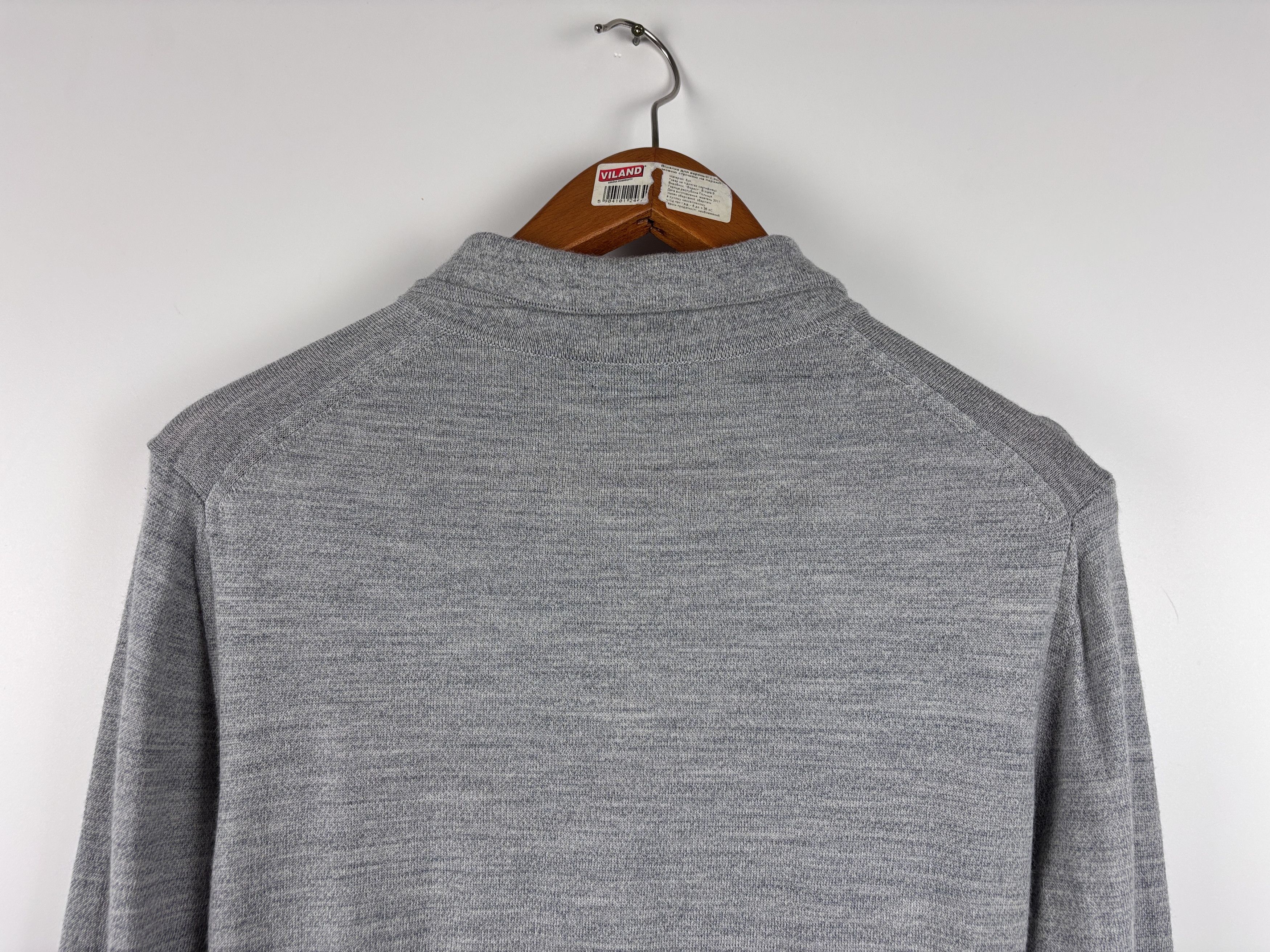 Reiss Mens Reiss Merino Wool 1/4 Zip Sweater Jumper Gray Size M Size US M / EU 48-50 / 2 - 6 Thumbnail