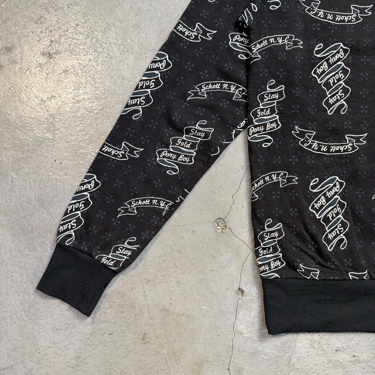 Schott Schott N.Y.C. "Stay Gold Ponyboy" All-Over Print Zip Hoodie Size US S / EU 44-46 / 1 - 10 Thumbnail