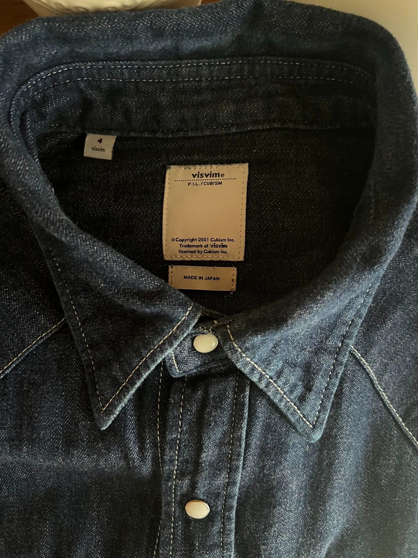 Visvim visvim OG Selvedge Indigo Denim Shirt Japan made Size US XL / EU 56 / 4 - 8 Thumbnail