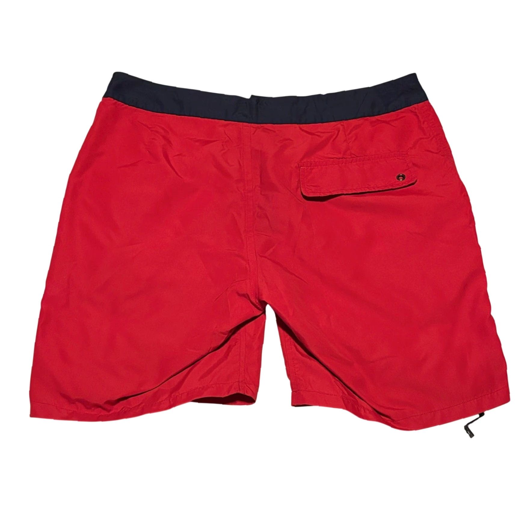 Vintage Saltbox Board Shorts Mens L Red Solid Beach Surf Trunks Beach Summers 90s? Size US 33 - 2 Thumbnail