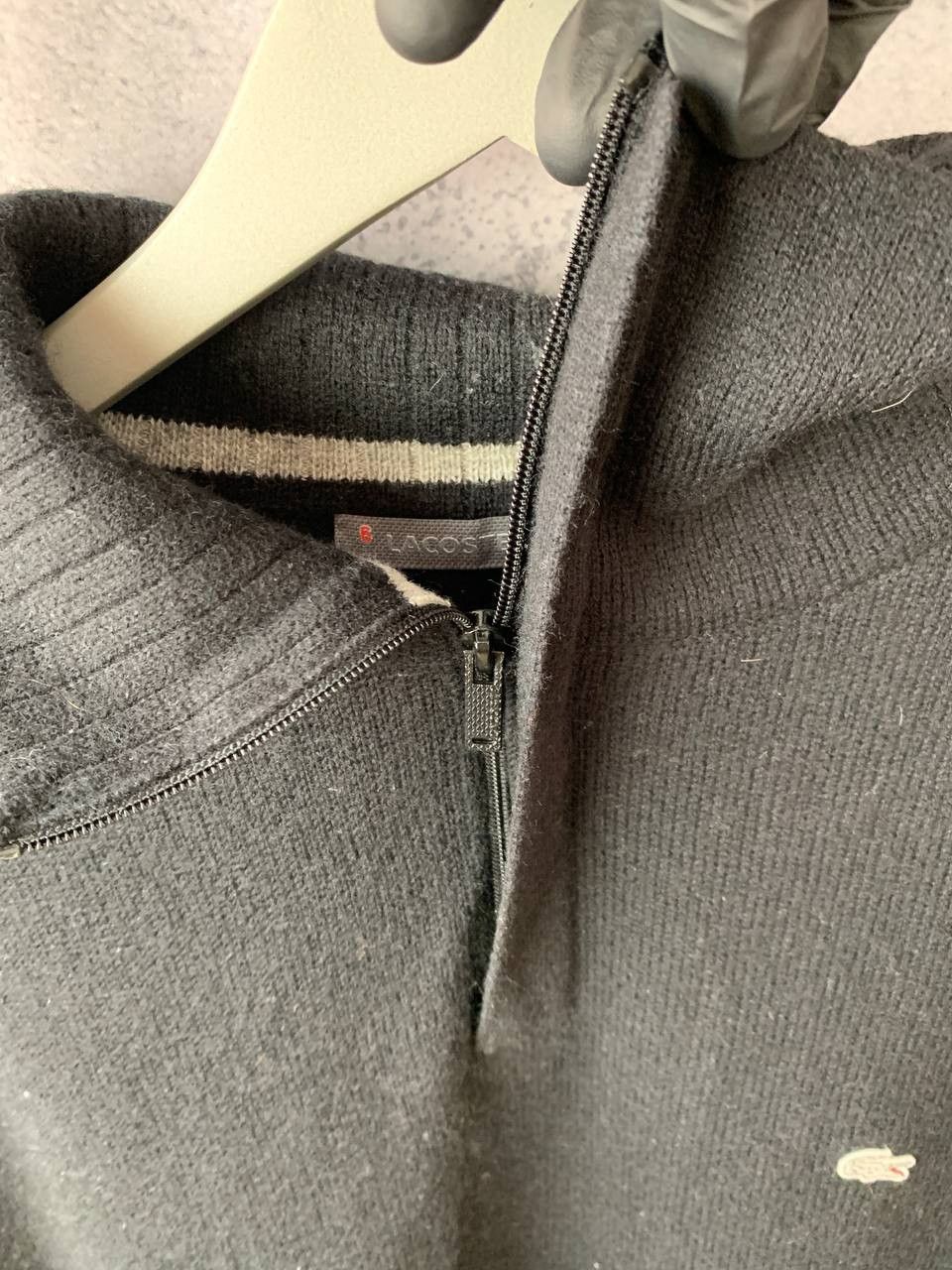 Lacoste × Vintage Lacoste Silver Label 1/4 Zip Wool Sweater Devanlay Vintage Size US XXL / EU 58 / 5 - 8 Thumbnail
