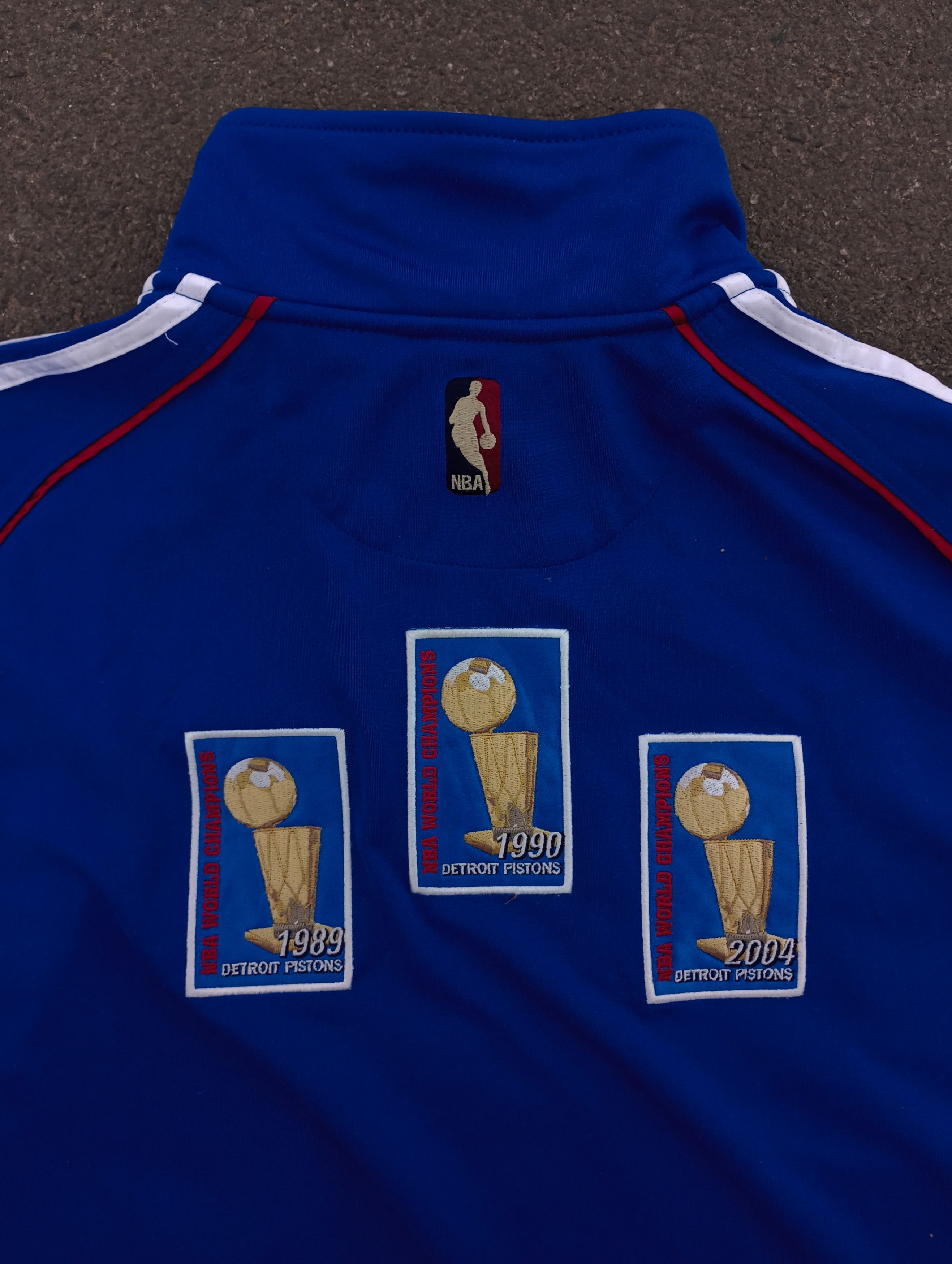 Adidas × NBA Detroit Pistons warmup jacket championship NBA 89 90 04 Size US XL / EU 56 / 4 - 2 Thumbnail