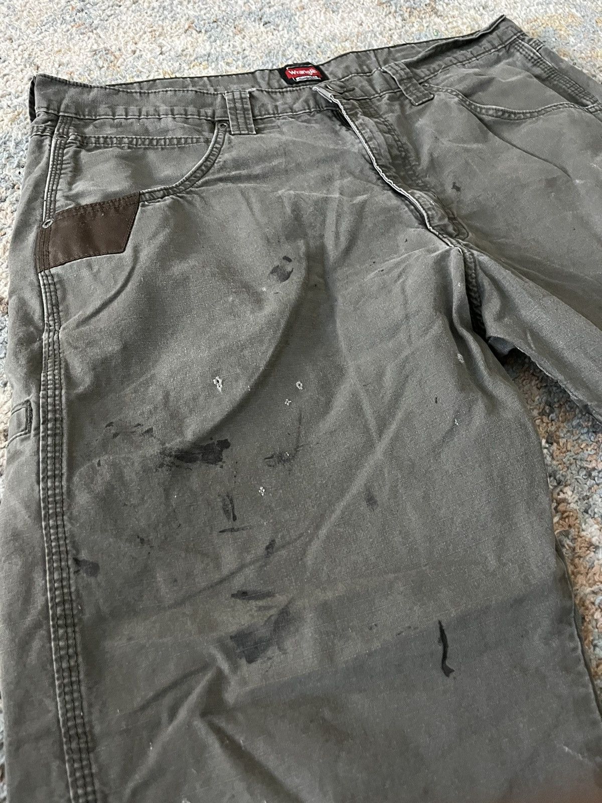 Vintage × Wrangler VTG wrangler Riggs workwear pants 36 paint distressed Size US 36 / EU 52 - 10 Thumbnail