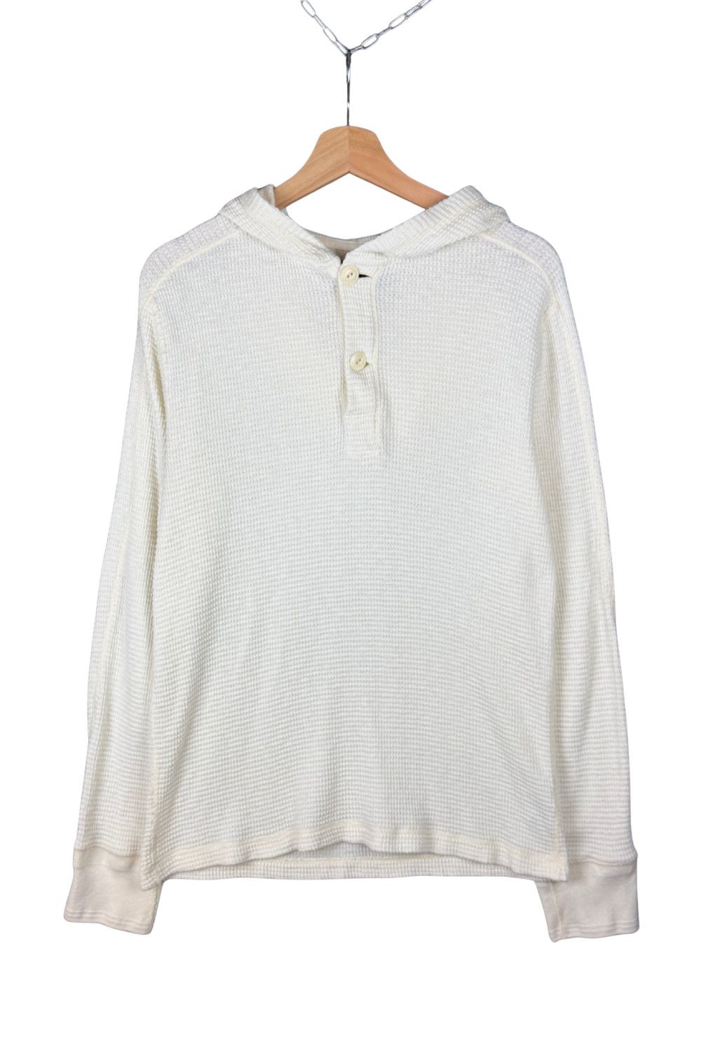 RRL Ralph Lauren RRL FW13 / Double RL Waffle-Knit Hooded Henley (Ecru) - XS Size US XS / EU 42 / 0 - 1 Thumbnail