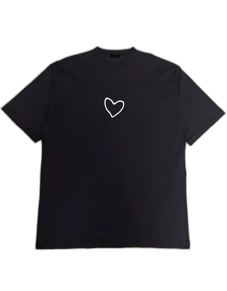 Balenciaga Balenciaga Short Sleeve Heart Print T-Shirt Size US L / EU 52-54 / 3 - 1 Thumbnail