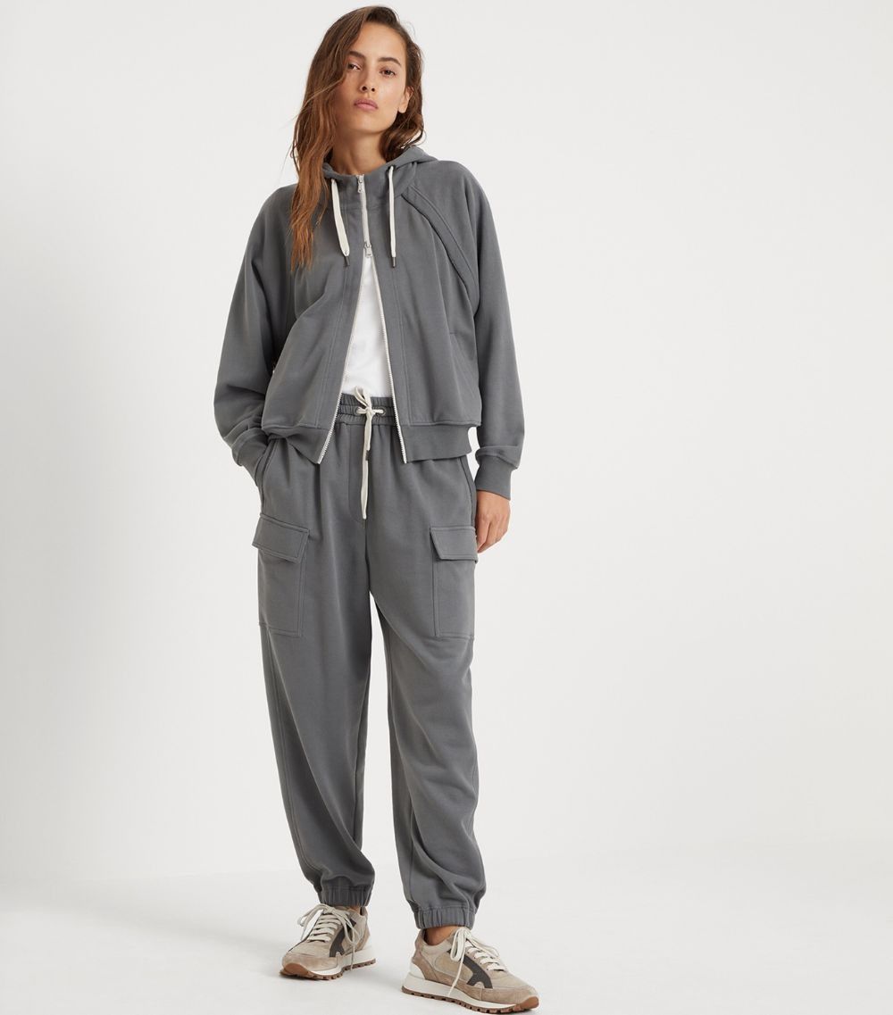 Brunello Cucinelli o1la1rc1a0425 Lady Sport Pants in Grey Size 28" / US 6 / IT 42 - 3 Thumbnail