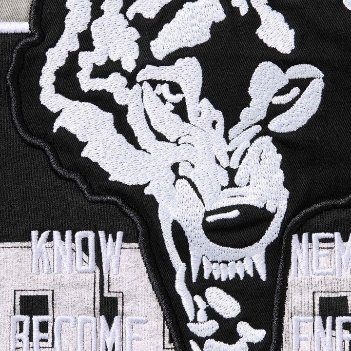 Supreme Supreme Warriors Applique Zip Up Hooded Sweatshirt Black Size US XXL / EU 58 / 5 - 7 Thumbnail