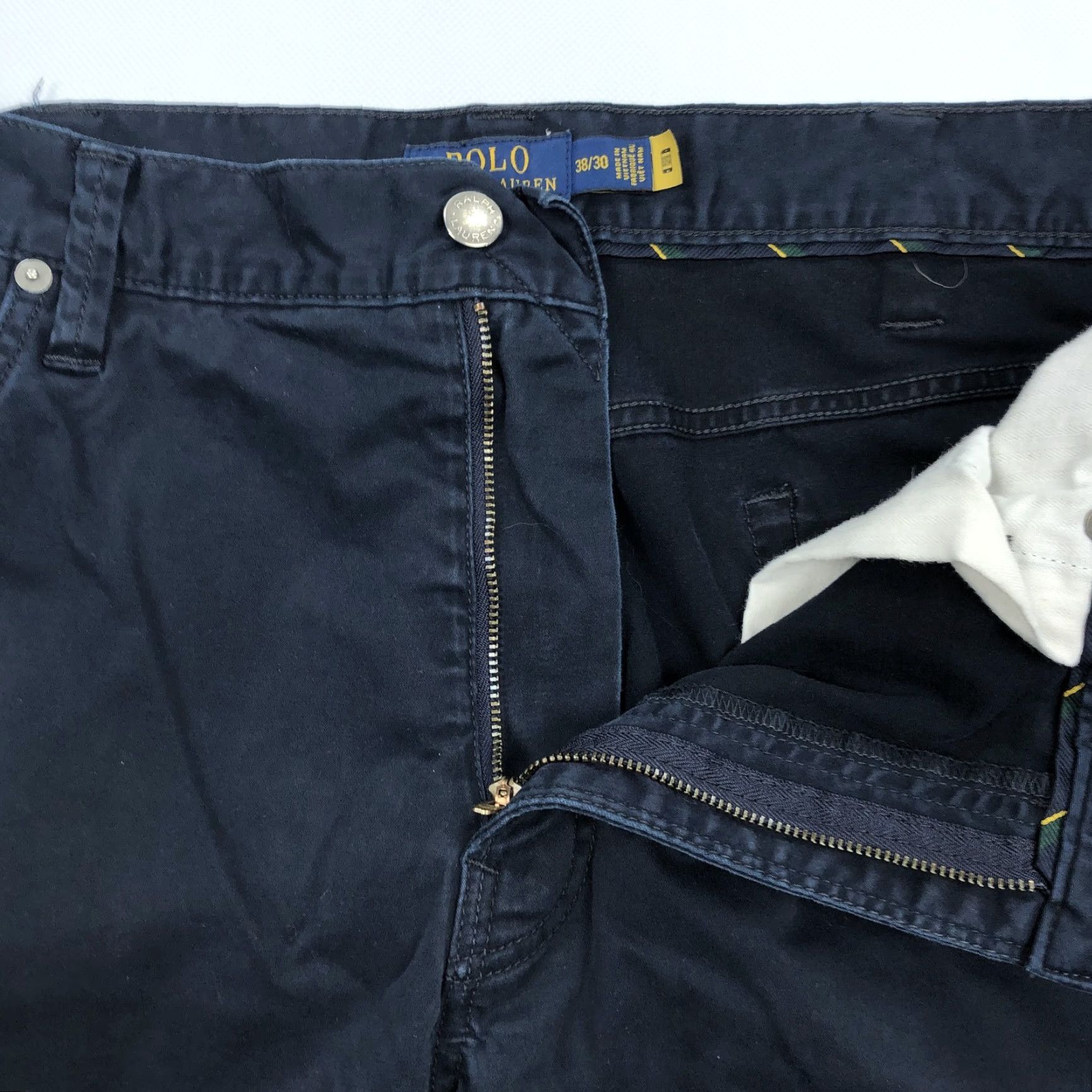 Polo Ralph Lauren Polo Ralph Lauren Men's Navy Blue Varick Slim Straight Leg Pants 38x30 Size 38 Regular Navy Blue Chino Straight 5-Pocket Design Size US M / EU 48-50 / 2 - 3 Thumbnail