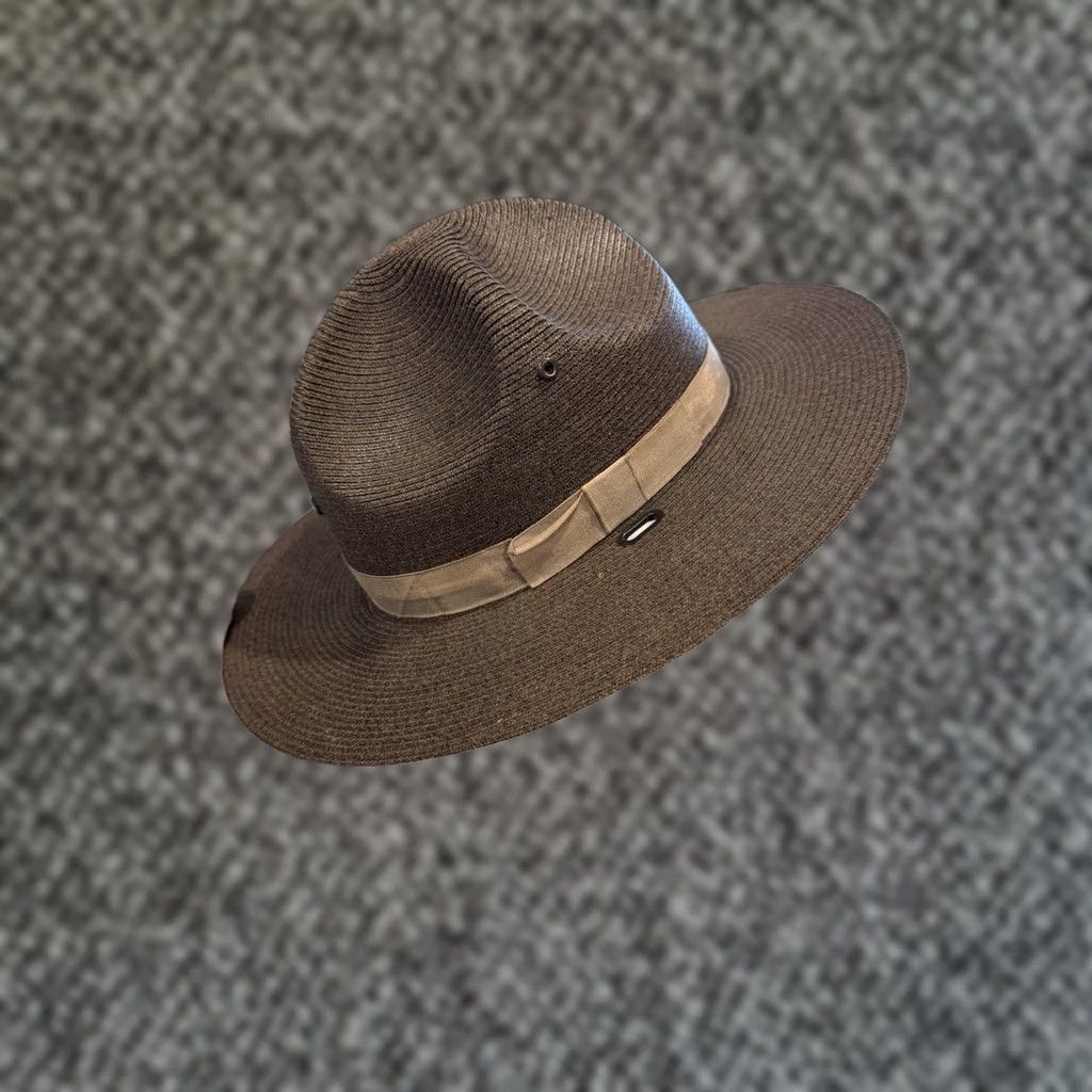 Vintage VINTAGE Stratton POLICE TROOPER Campaign Hat Brown Straw 7 USA Breathable Wide Brim Fall Spring Summer Men Size ONE SIZE - 1 Thumbnail
