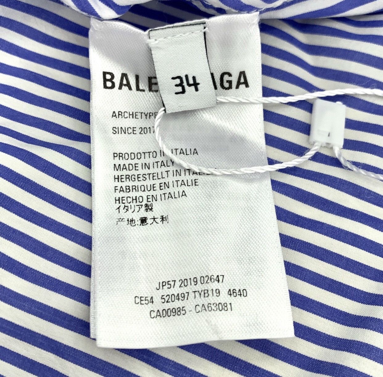 Balenciaga Balenciaga blue striped letter printed long sleeved shirt Size US S / EU 44-46 / 1 - 8 Thumbnail