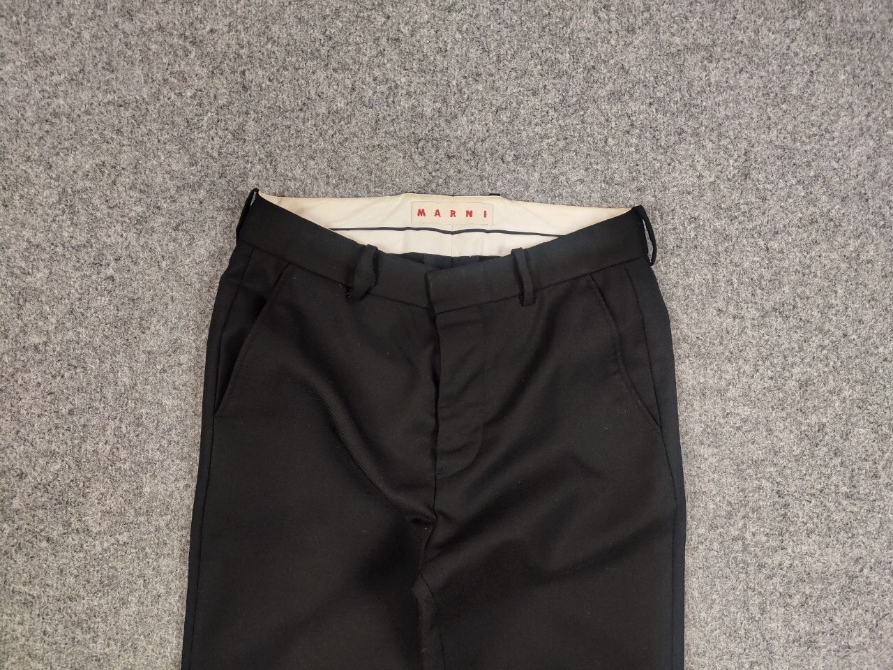 Marni Marni Design Classic Black Wool Trouser Pants Size 27" / US 4 / IT 40 - 6 Thumbnail